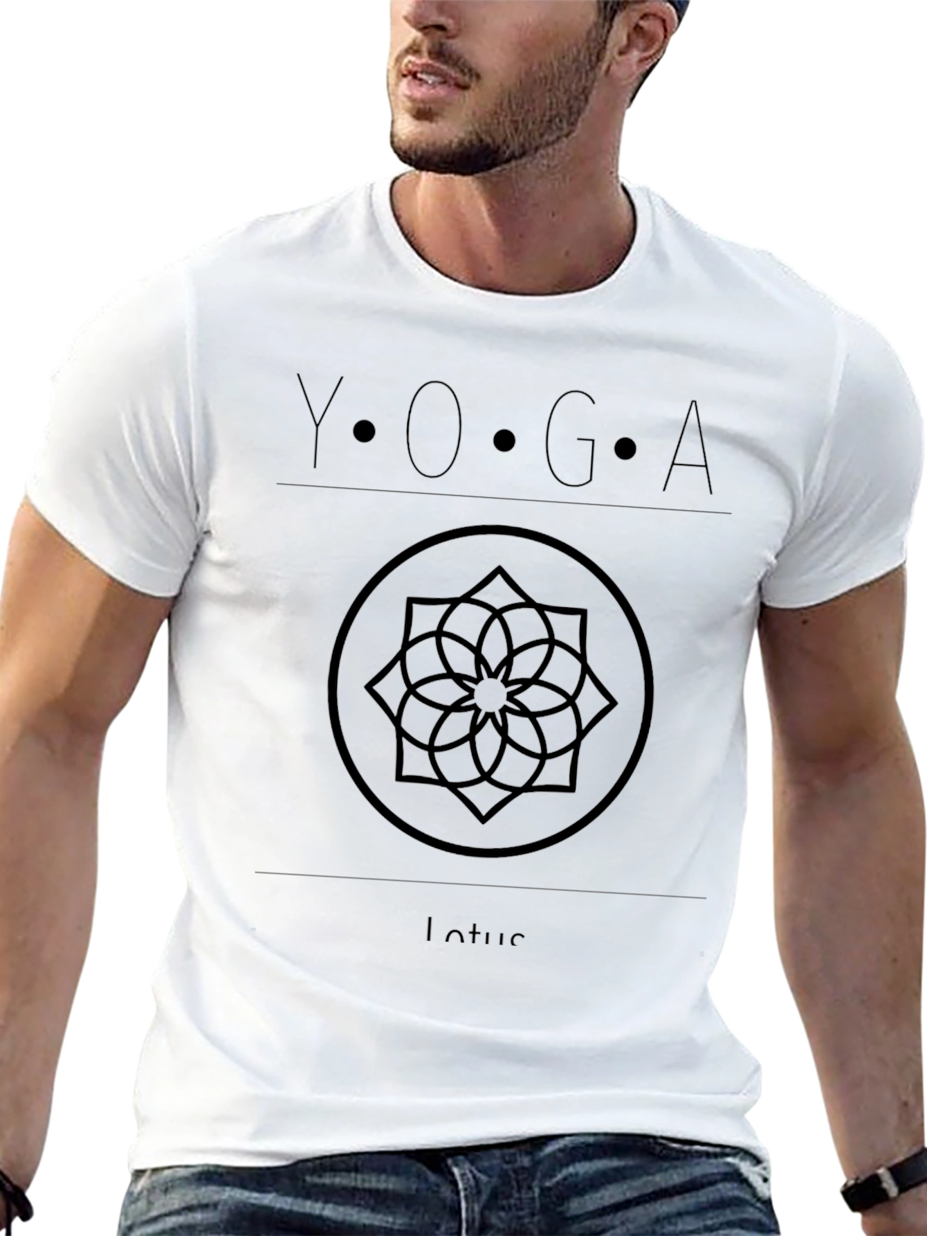 Yoga Lotus Black Graphic Tee