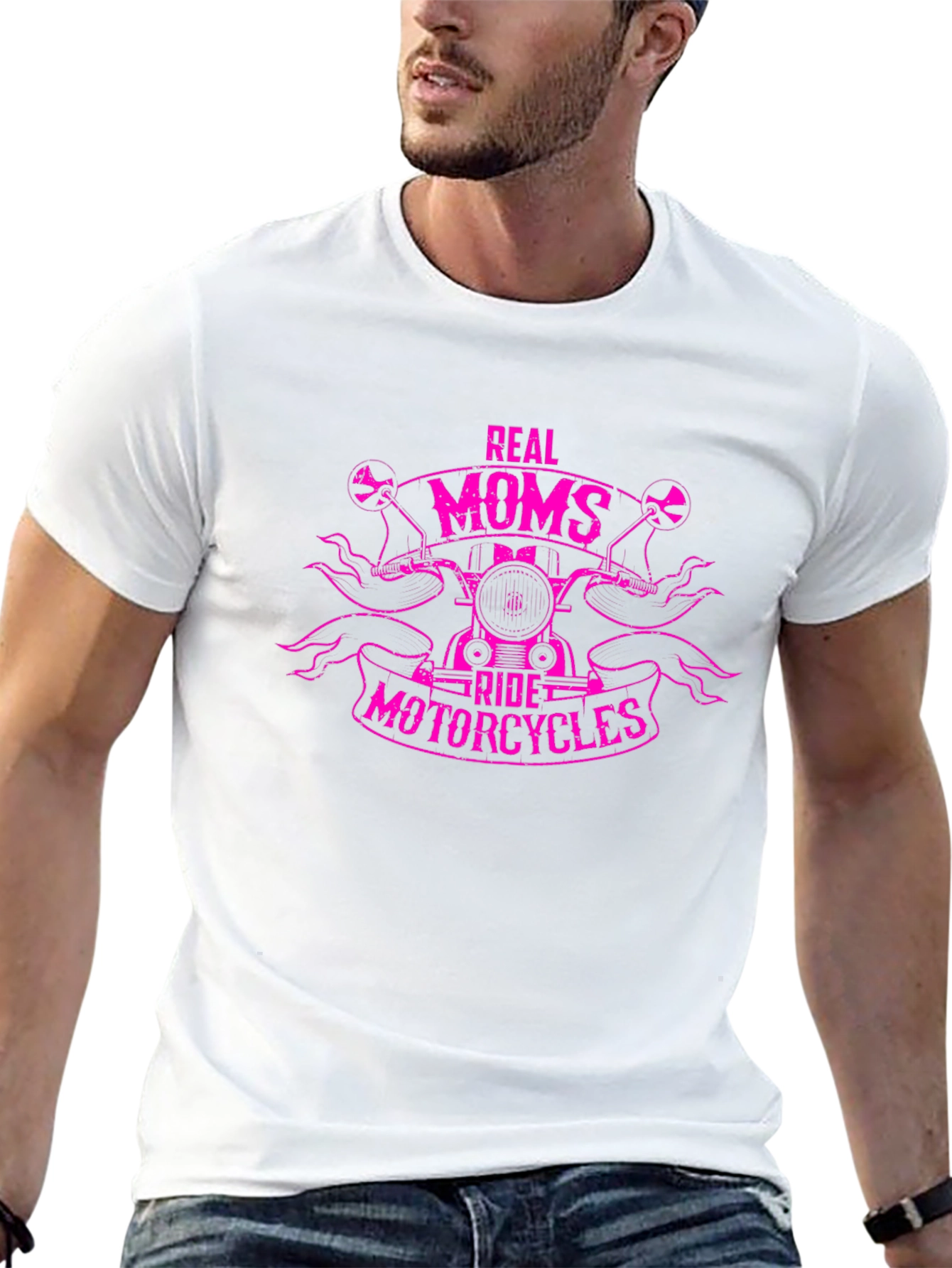 Real Moms Ride Motorcycles Graphic Tee