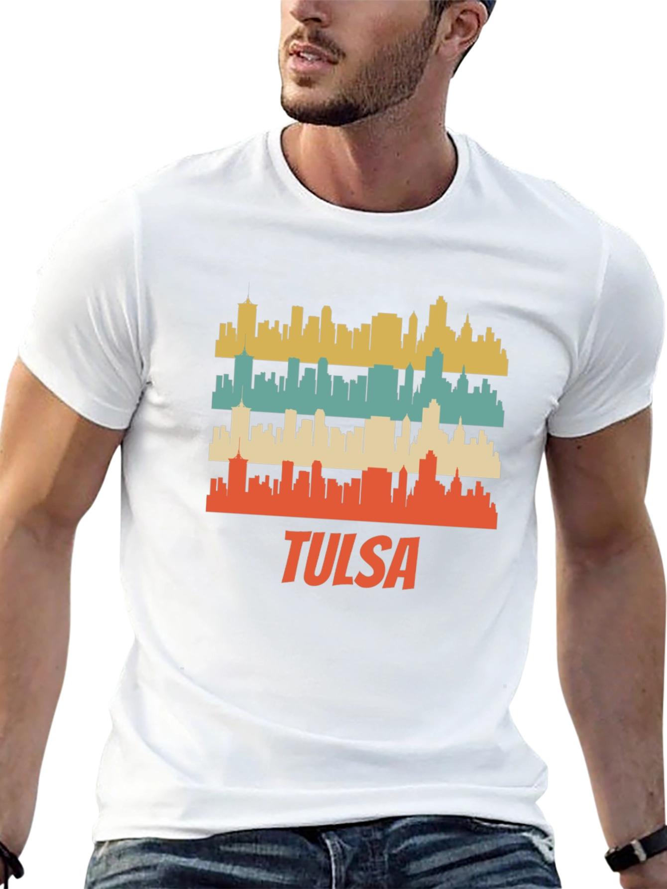 Tulsa Skyline Retro T-Shirt