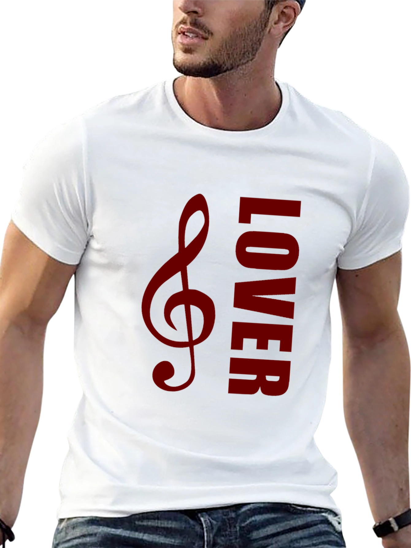 Music Lover Graphic Tee - Black Cotton T-Shirt