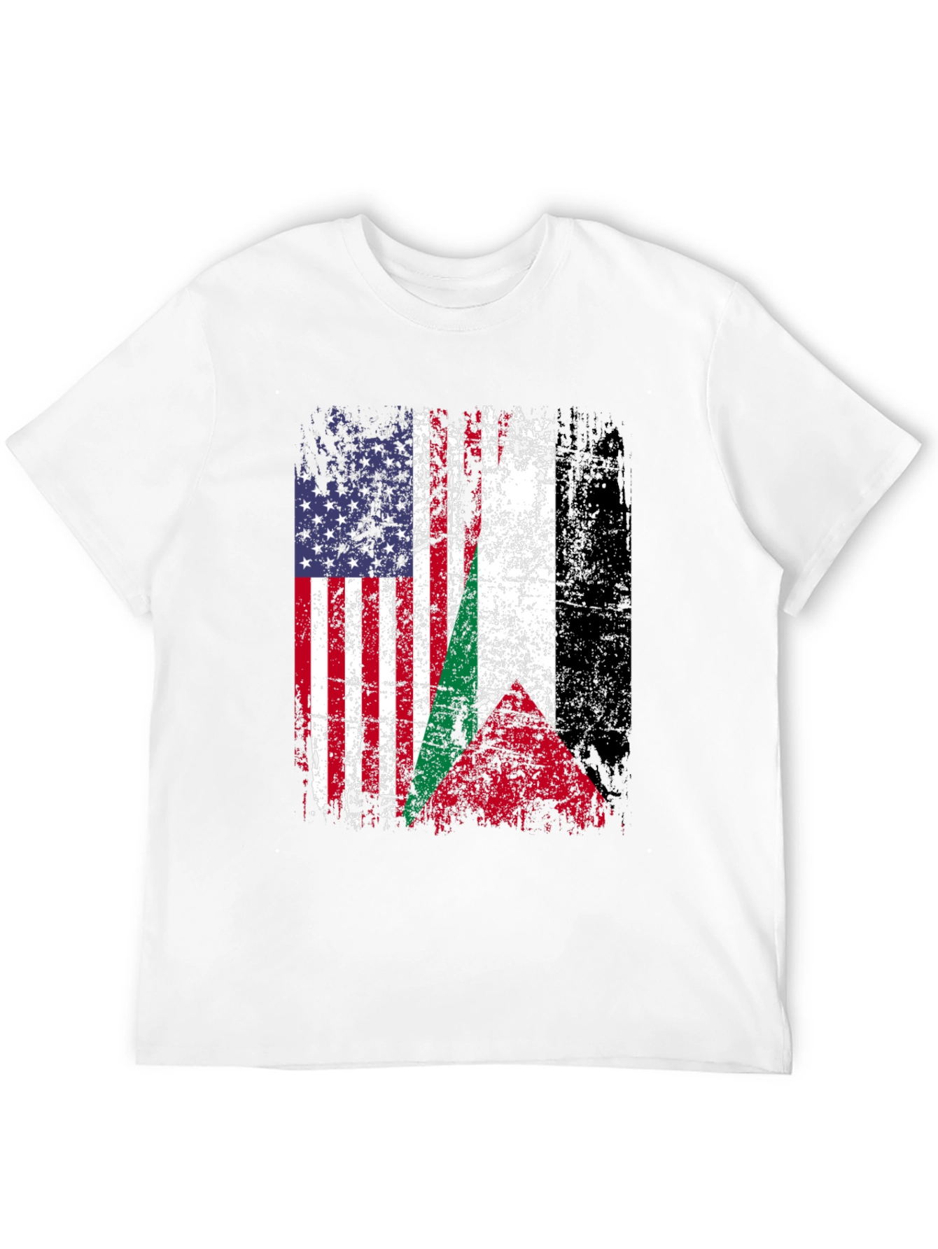 USA & Palestine Flag T-Shirt