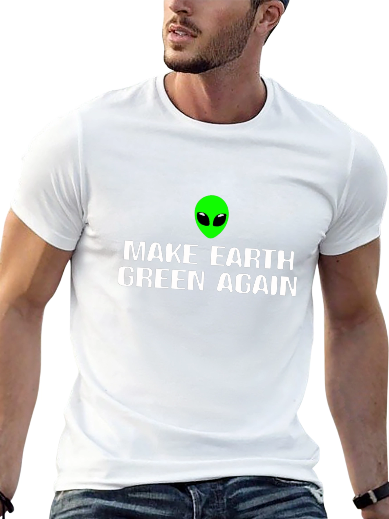 Make Earth Green Again Alien Graphic Tee