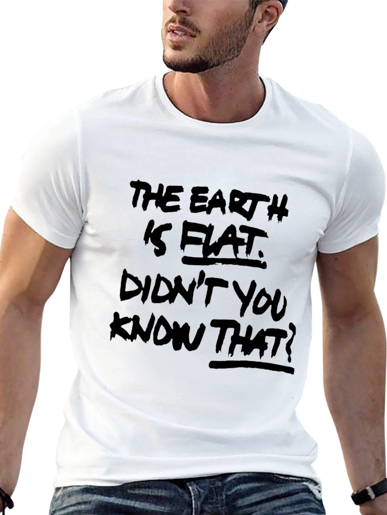 Flat Earth Graphic Tee - Conspiracy Theory T-Shirt