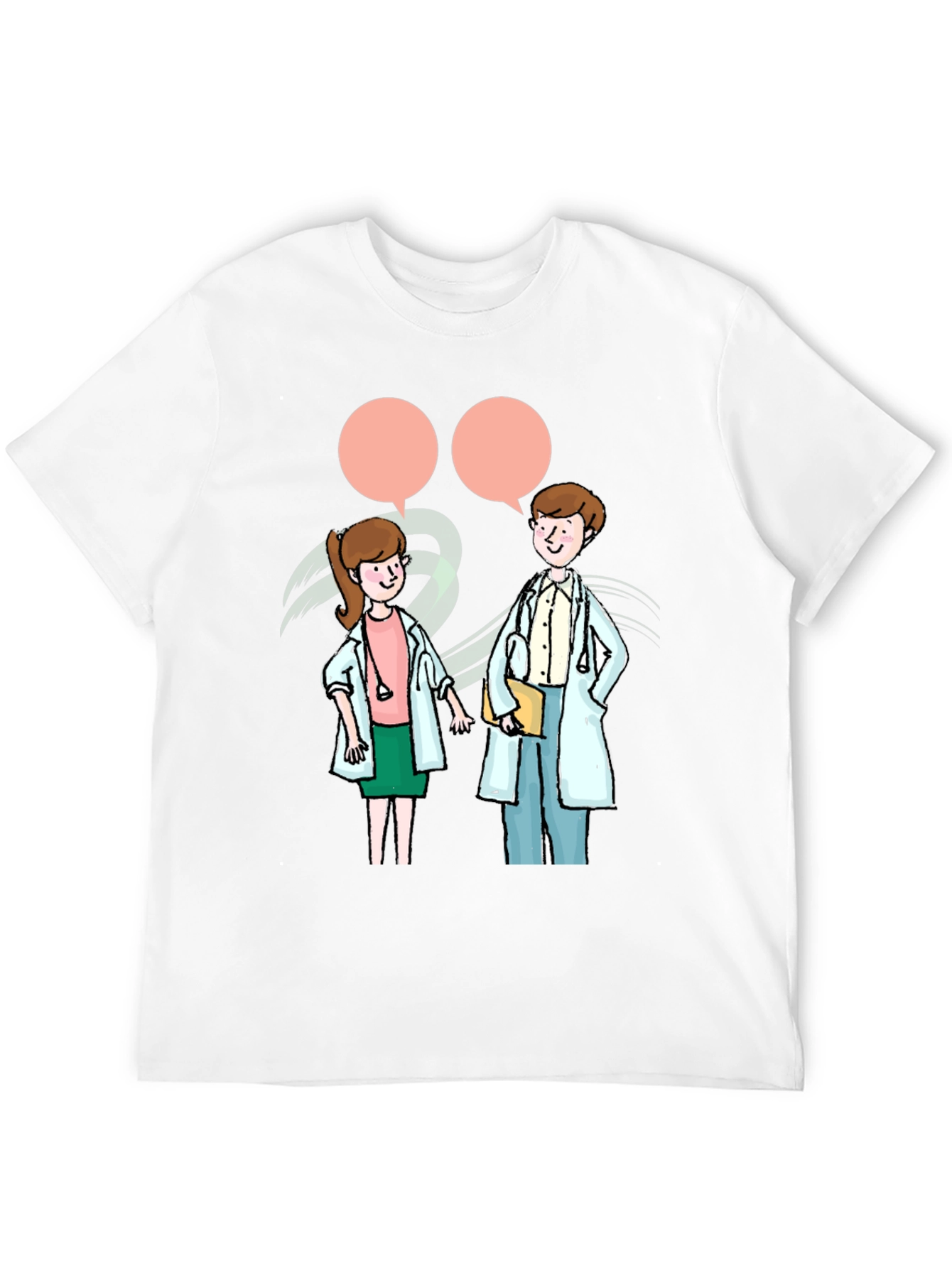 Doctor Cartoon Black T-Shirt