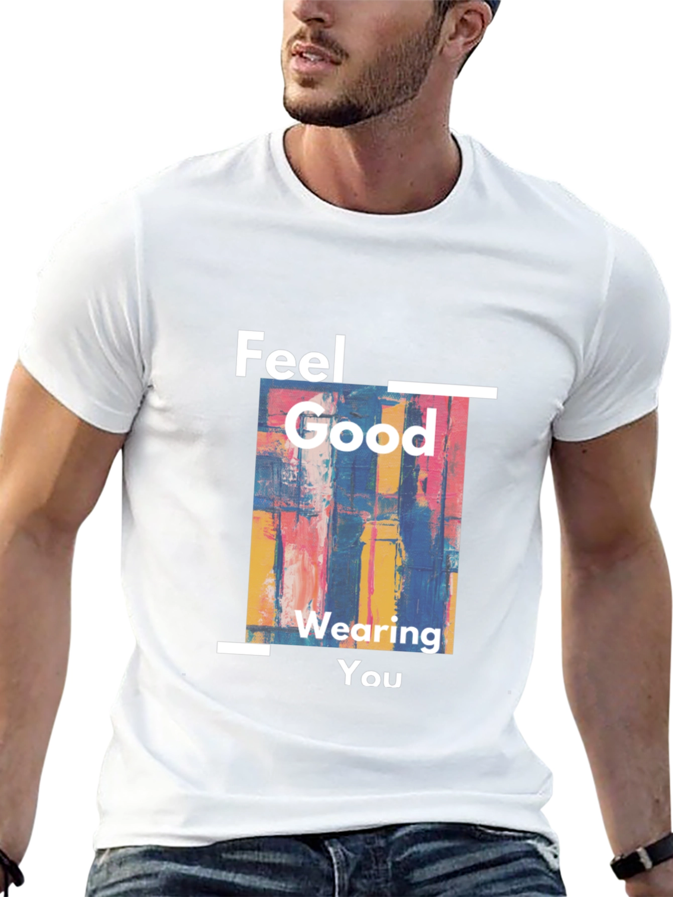 Feel Good Graphic Tee - Abstract Art Design