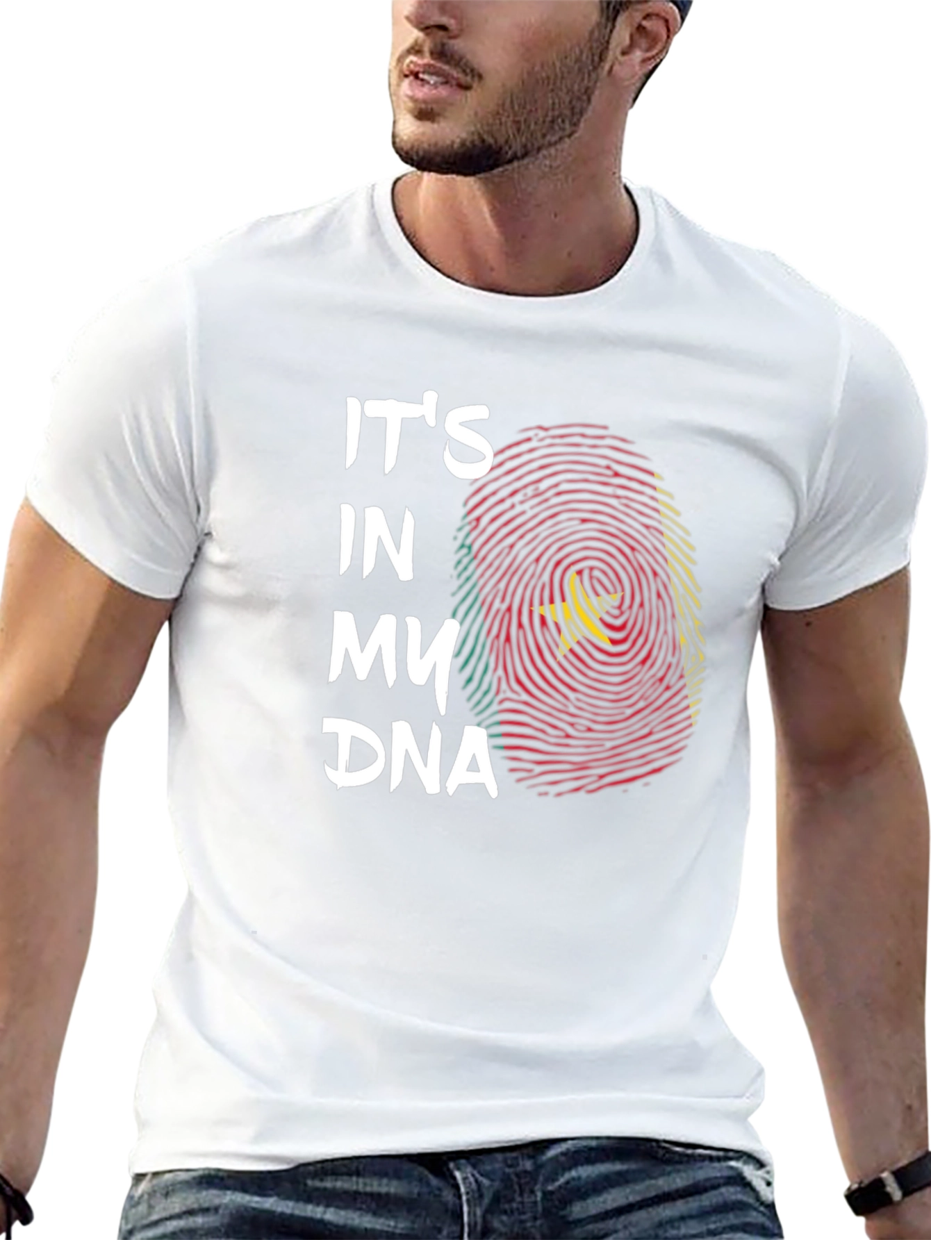 Cameroon Flag DNA T-Shirt - Black