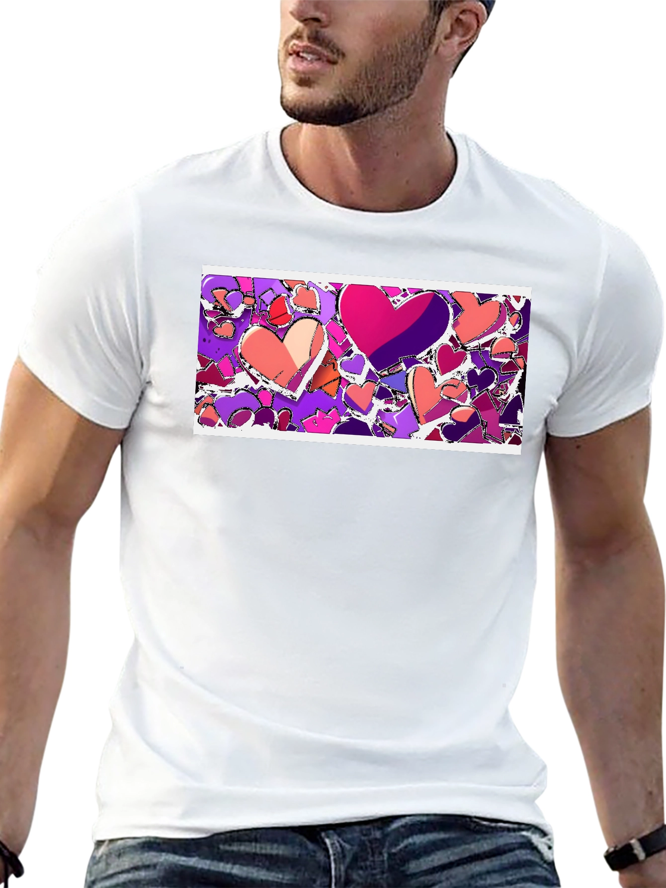 Heart Art Black T-Shirt