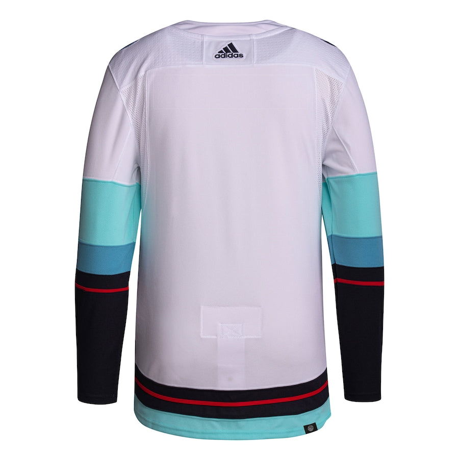 Men's Seattle Kraken adidas White Away Primegreen Authentic Jersey