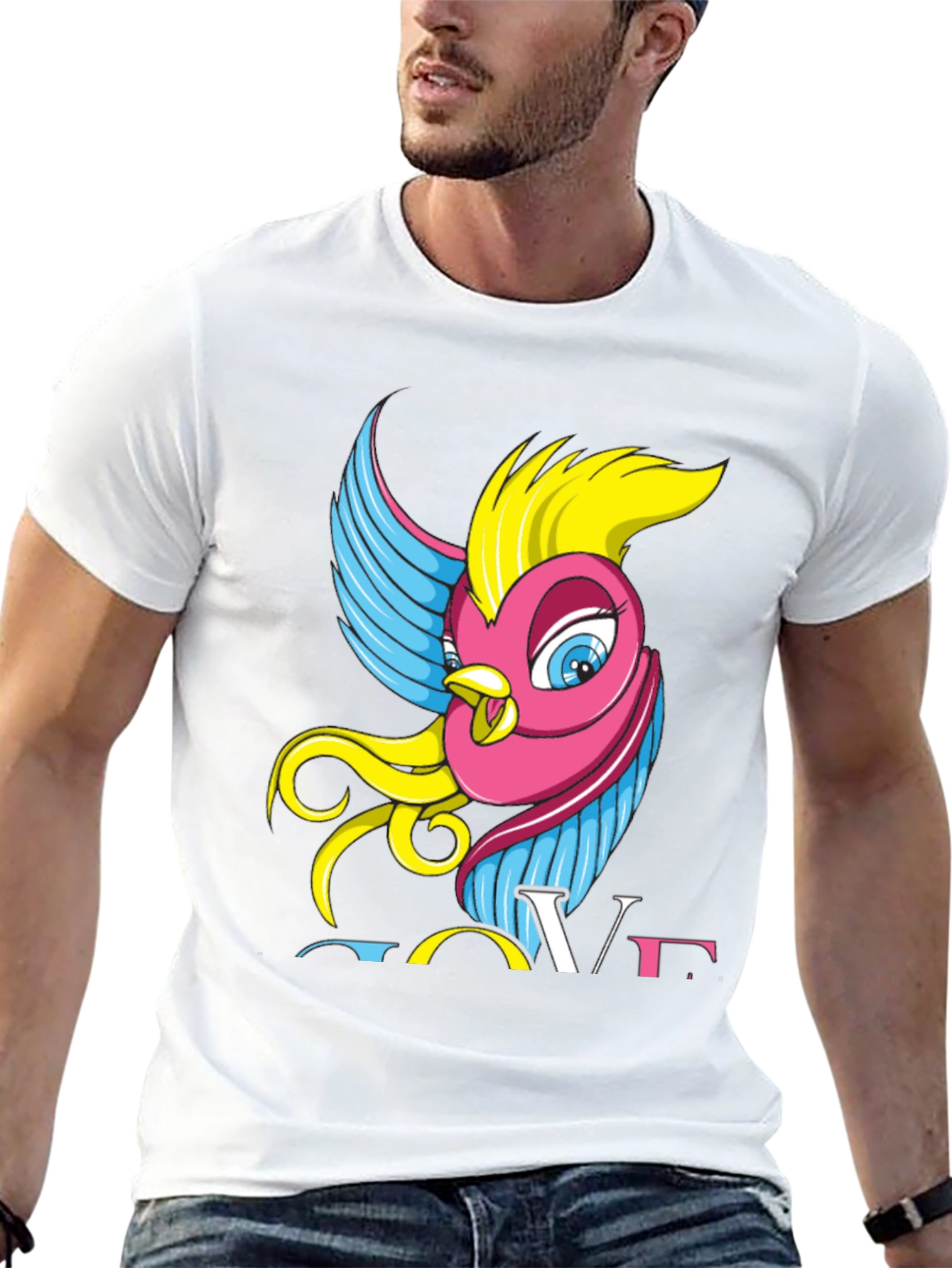 Love Bird Graphic T-Shirt - Fun & Stylish