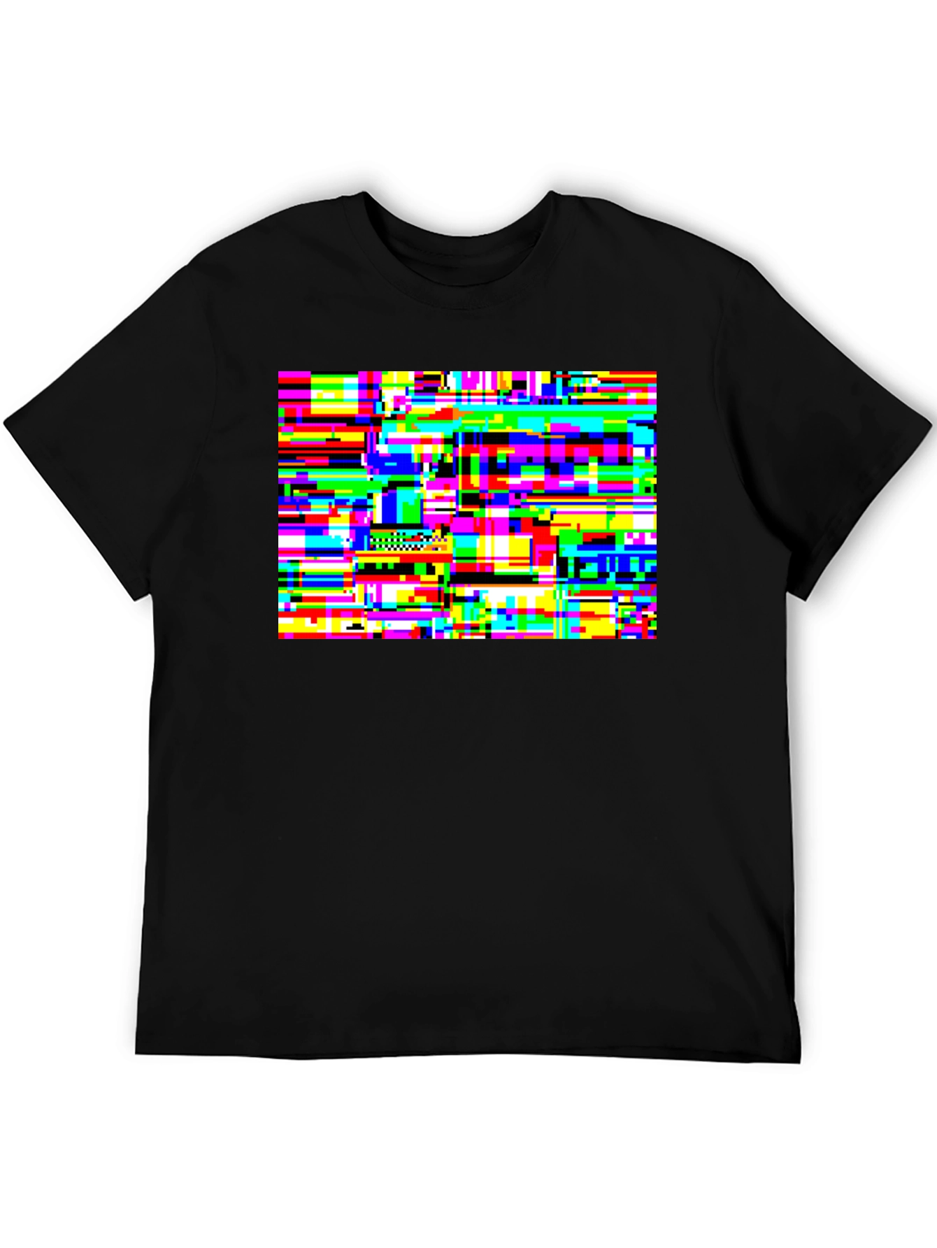 Glitch Art T-Shirt - Vibrant Pixel Distortion Tee