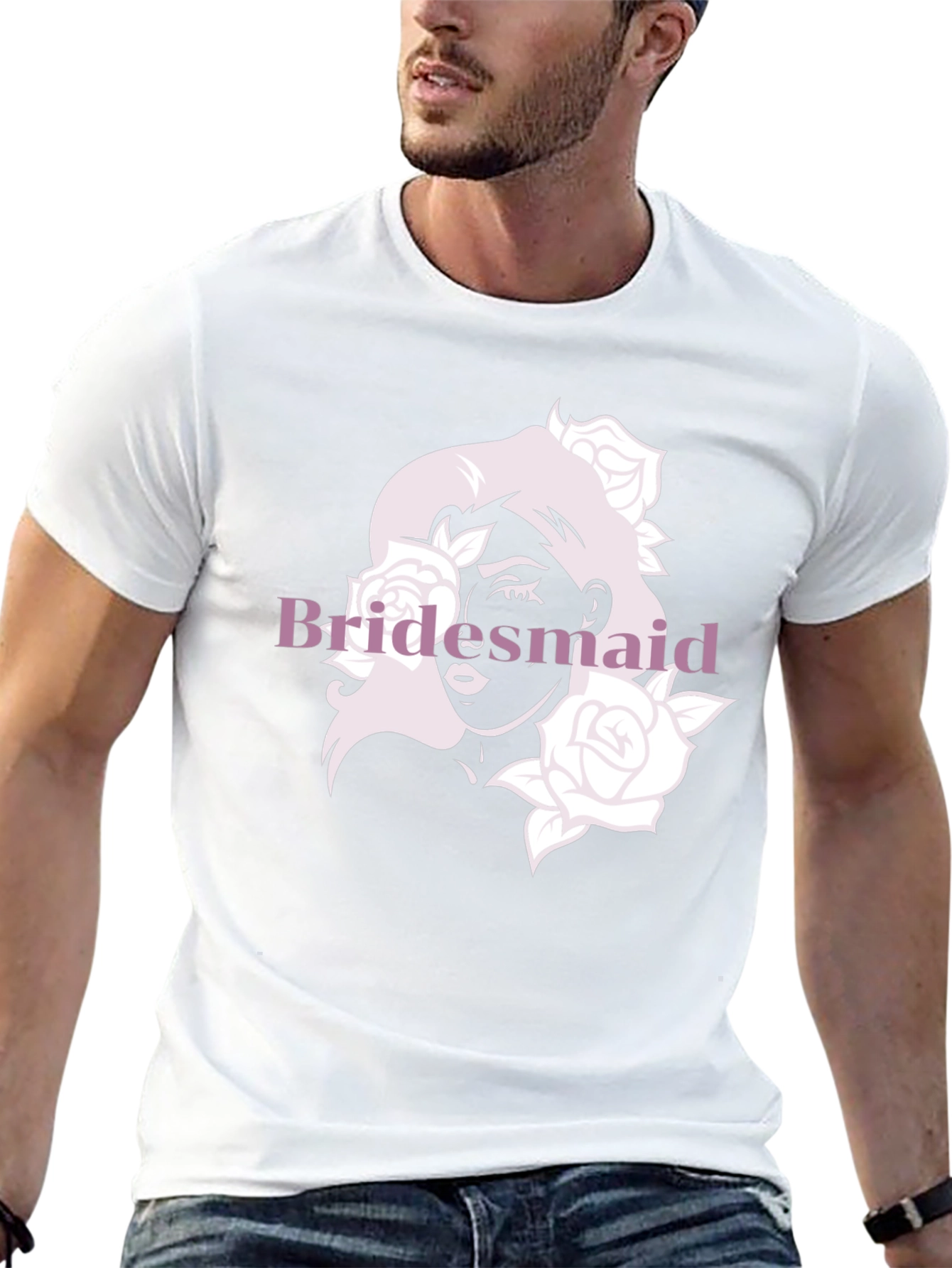Bridesmaid Floral Graphic T-Shirt