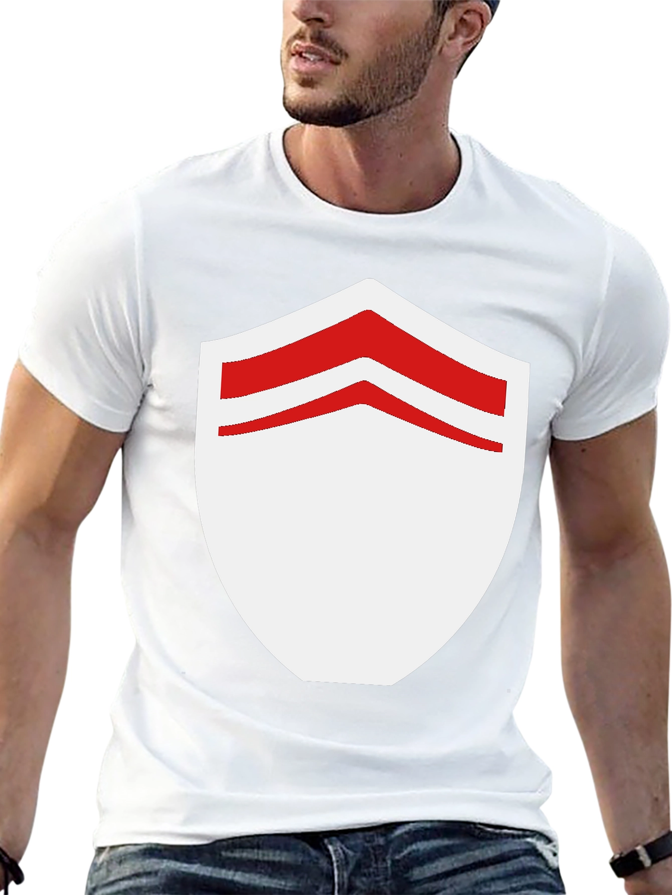 Shield Graphic Tee - Stylish Black Cotton Blend