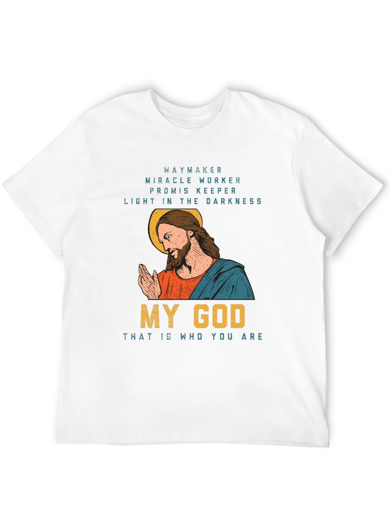 Waymaker Christian Graphic T-Shirt - My God Design