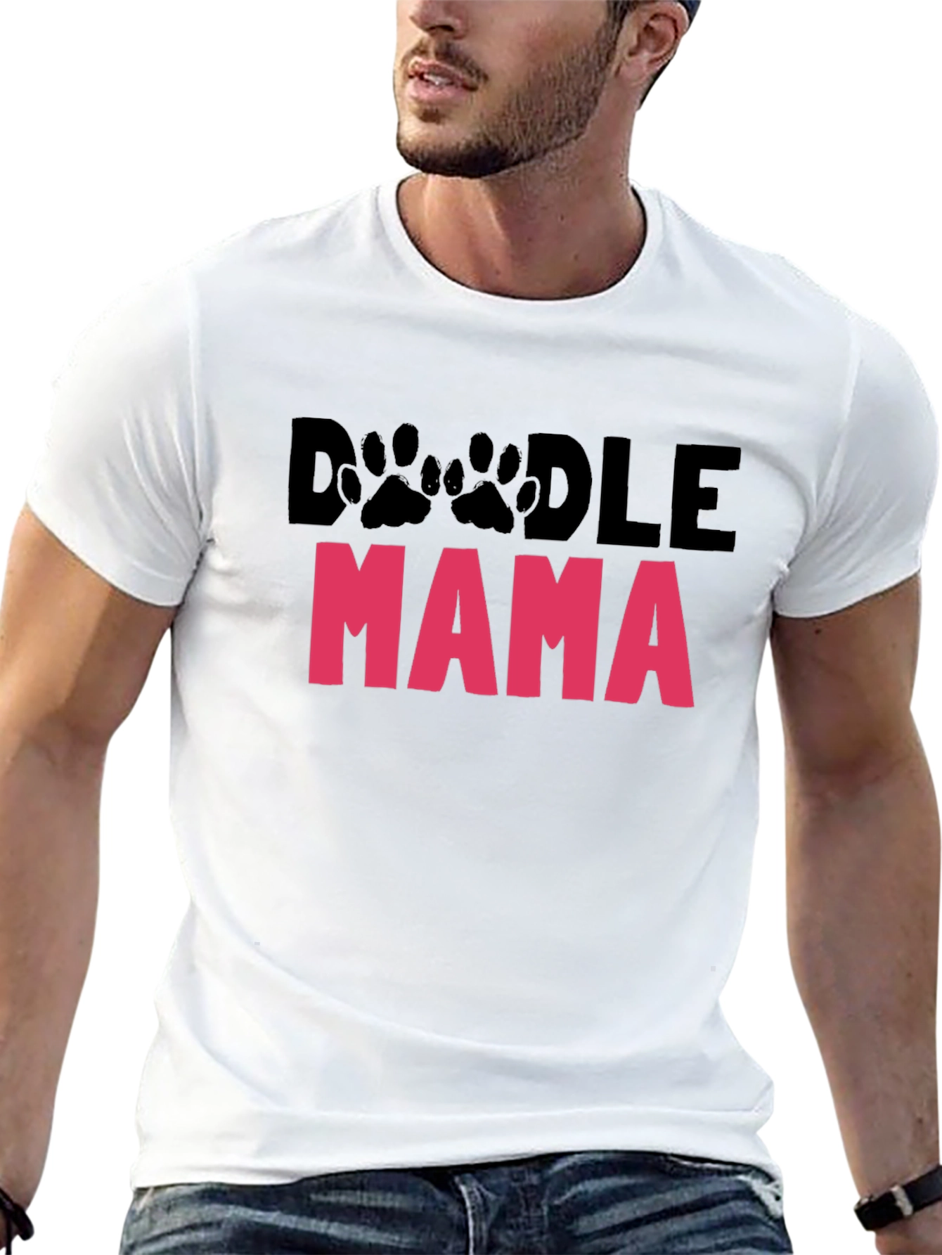 Doodle Mama Black T-Shirt for Dog Lovers