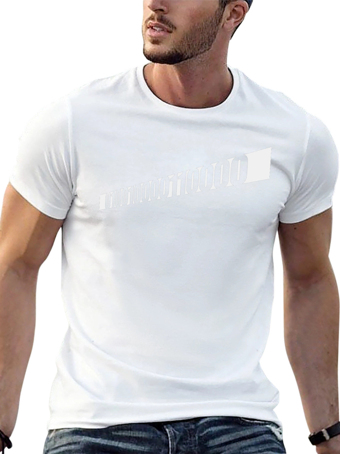 Binary Code Graphic Tee - Black