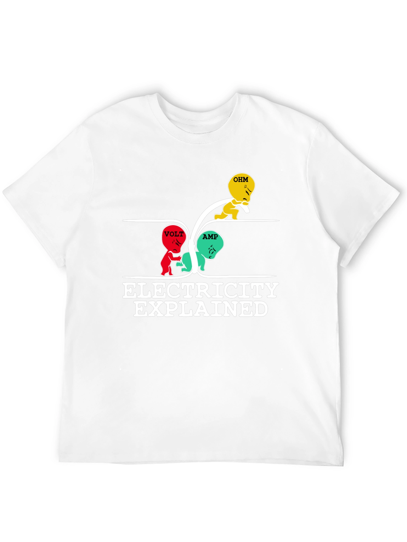 Electricity Explained Graphic T-Shirt - Black Cotton Tee