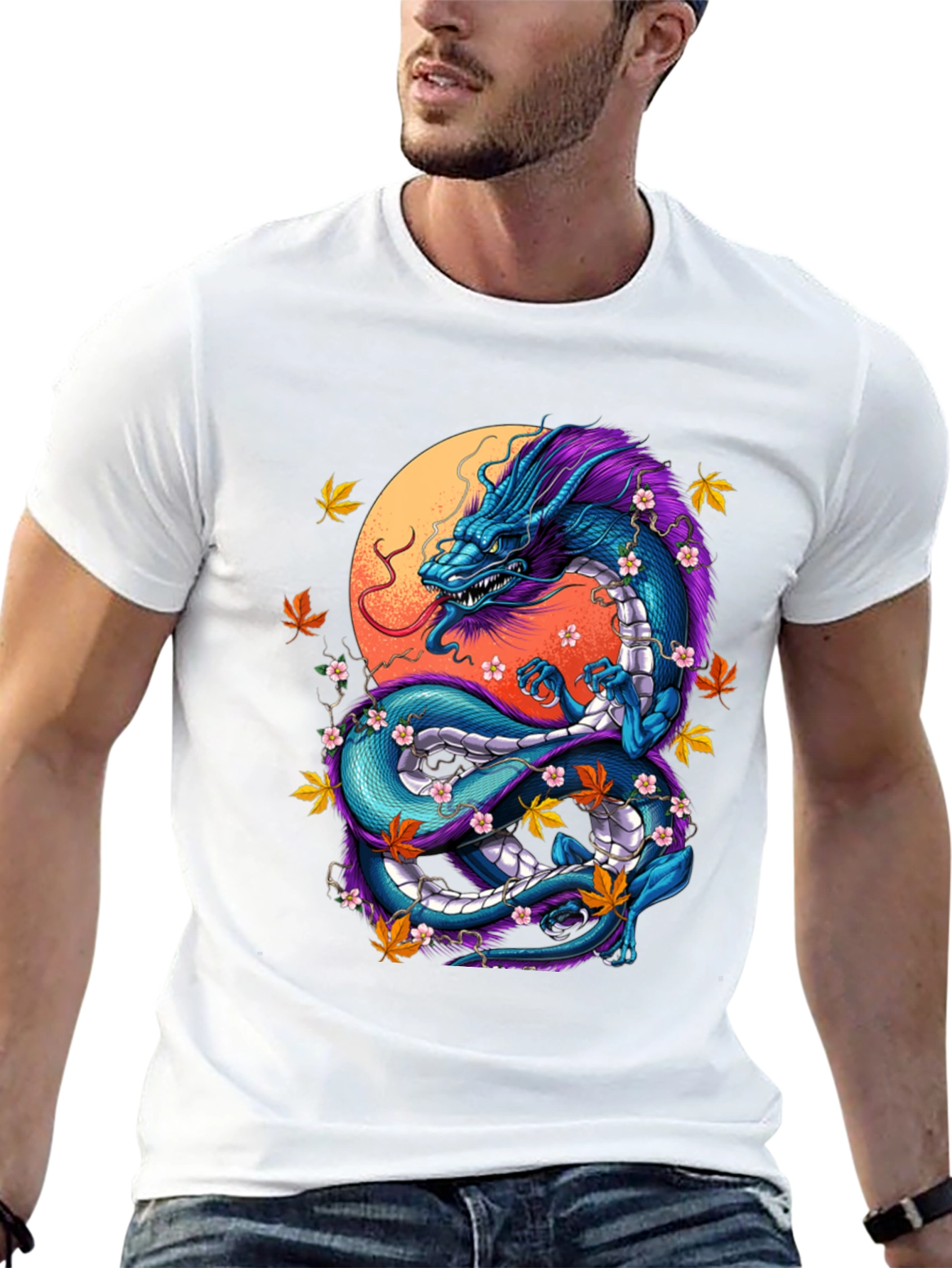 Dragon Graphic Tee - Mystical Design