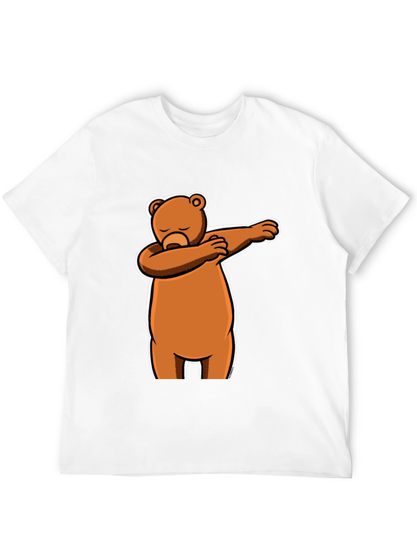 Dabbing Bear Black T-Shirt - Fun Cartoon Graphic Tee