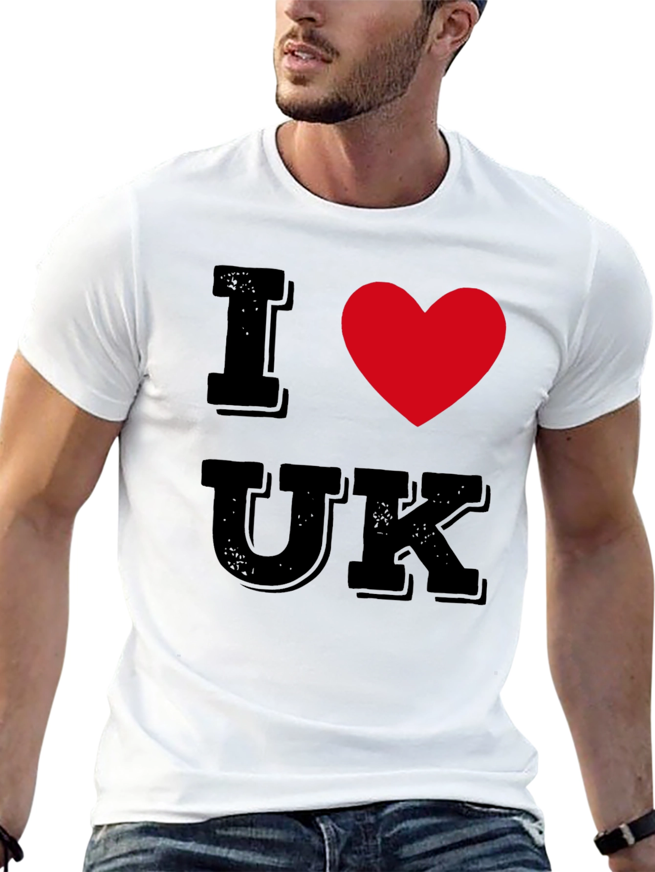 I Heart UK T-Shirt - Black Cotton Tee