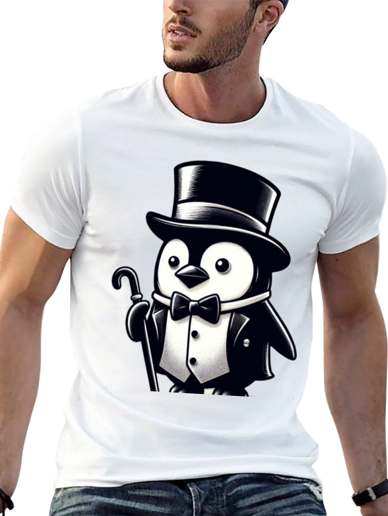 Penguin Tuxedo Graphic Tee - Classy Cool