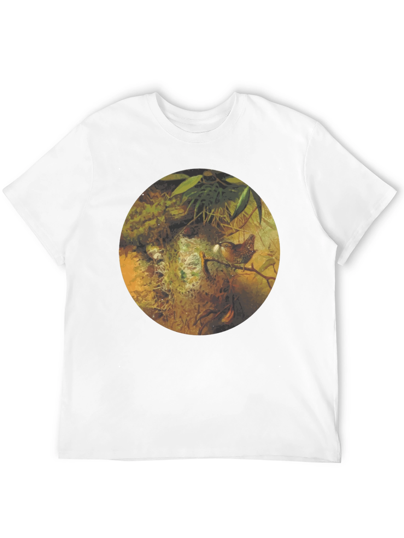 Nature Inspired Graphic Tee - Bird Nest Design