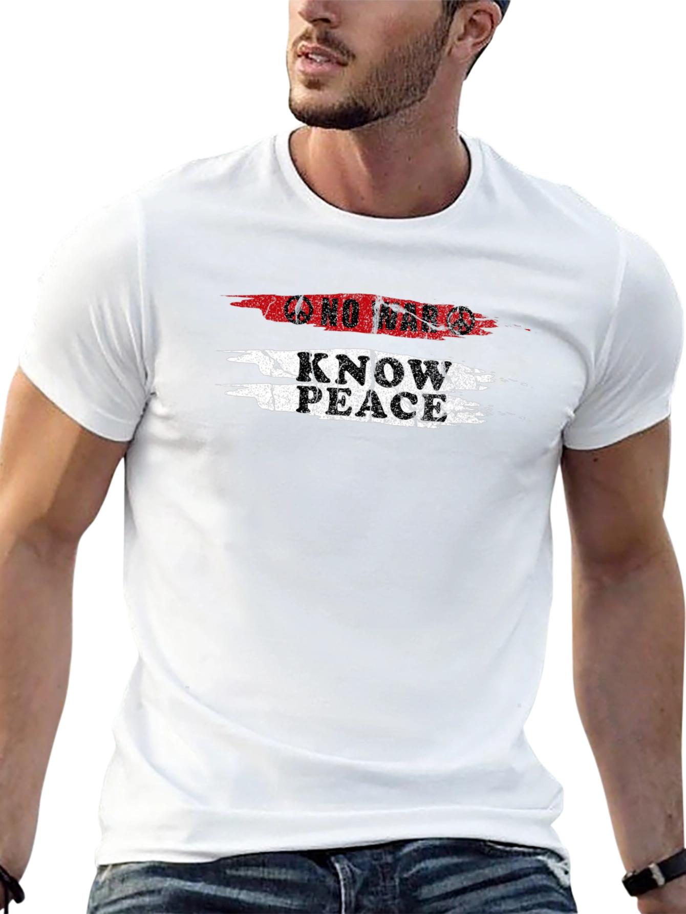 No War Know Peace Black Graphic Tee