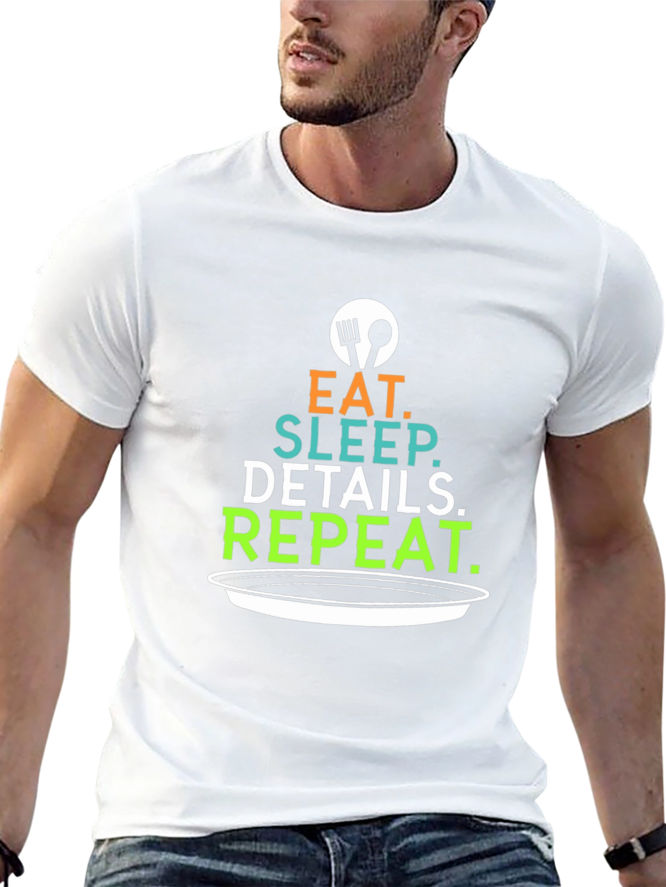 Eat Sleep Details Repeat Graphic Tee