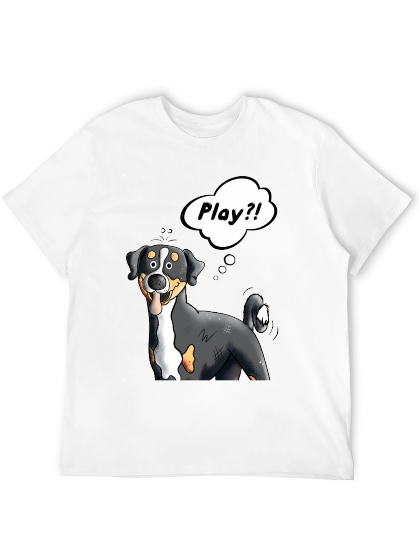 Playful Dog Cartoon Graphic Tee