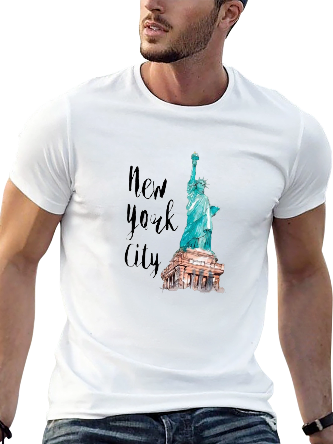 New York City Statue of Liberty Graphic T-Shirt