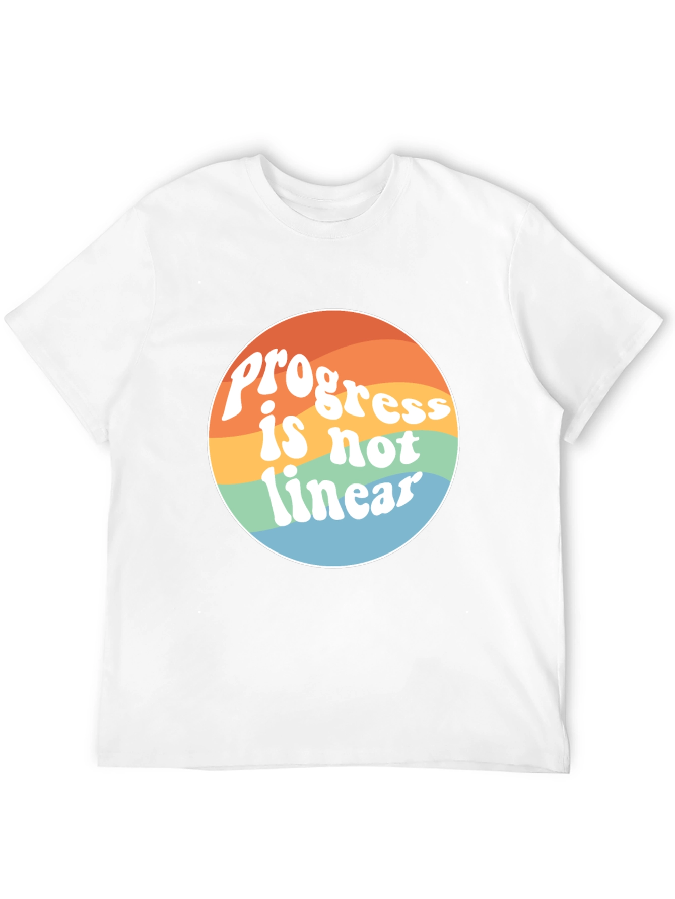 Progress is Not Linear Graphic Tee - Black Unisex