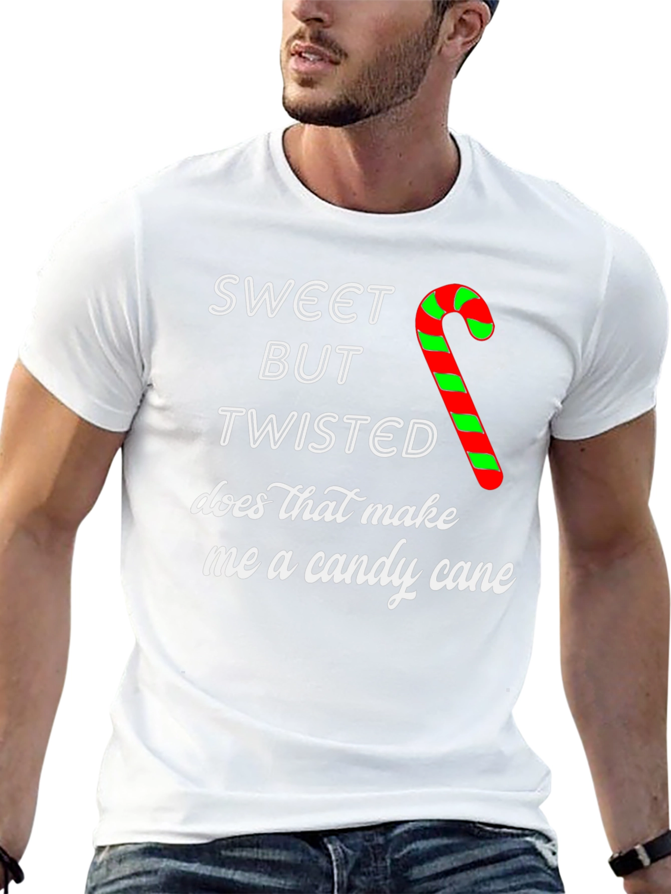 Sweet But Twisted Candy Cane Christmas T-Shirt