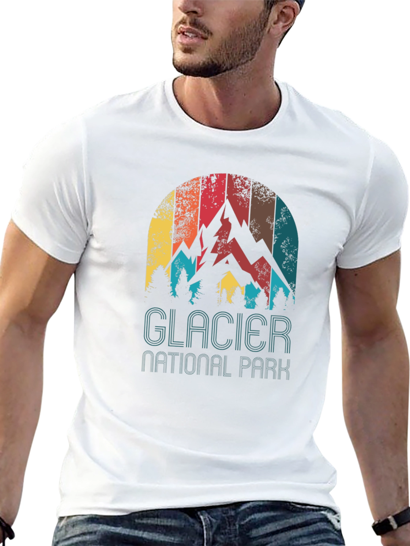 Glacier National Park Retro Graphic Tee