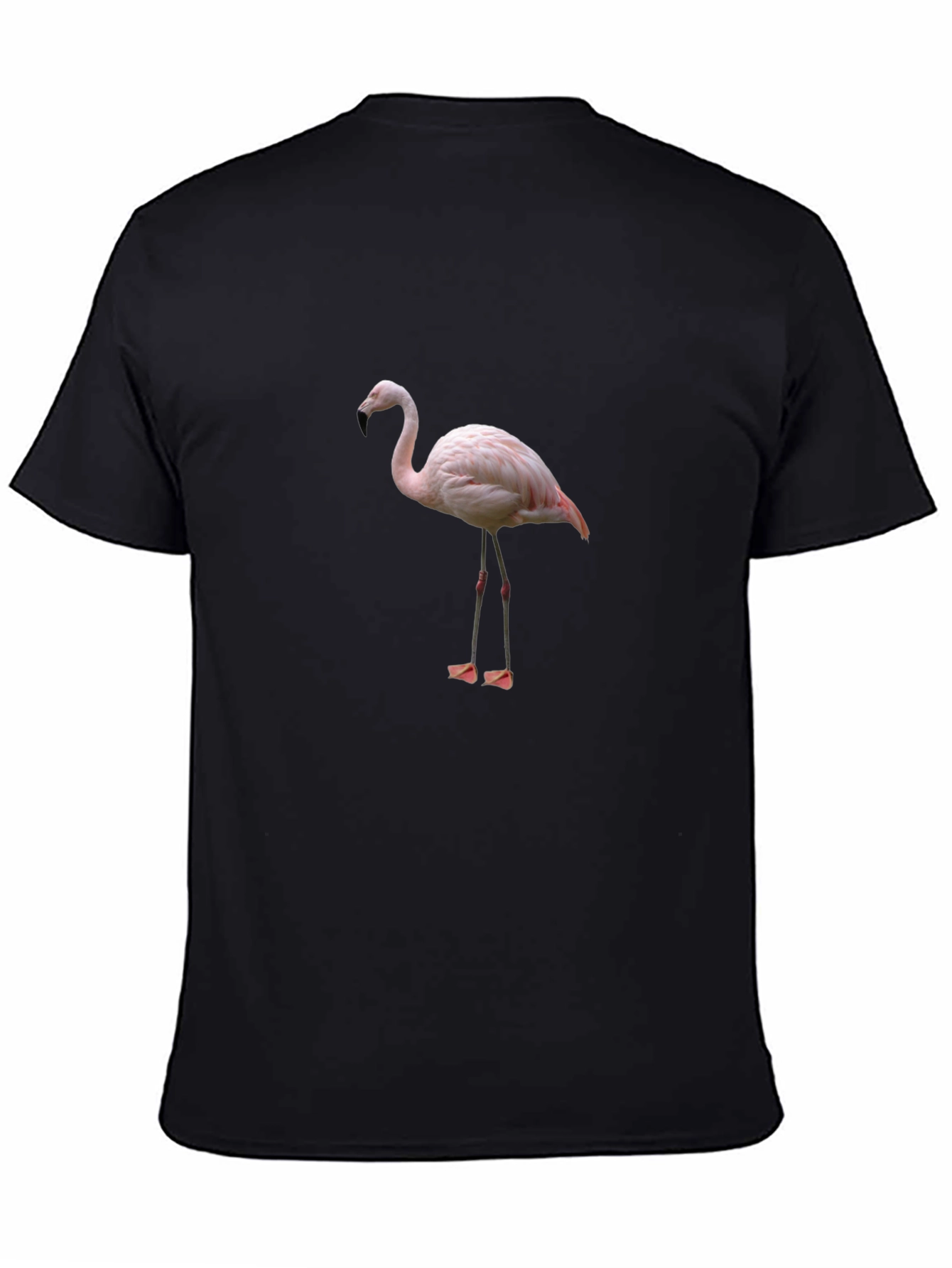 Flamingo Graphic T-Shirt - Black Cotton Blend