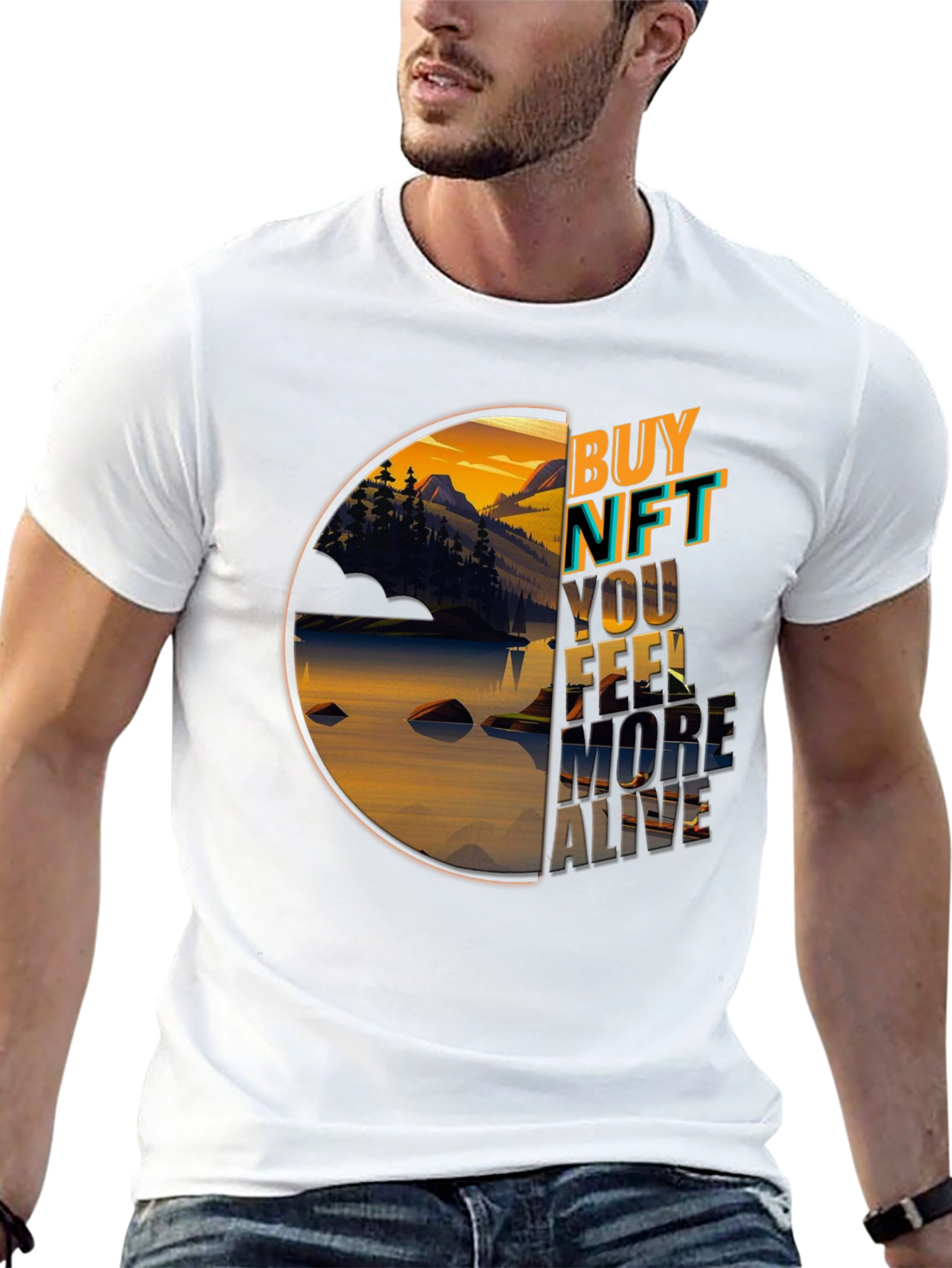 Buy NFT Nature Graphic Black T-Shirt