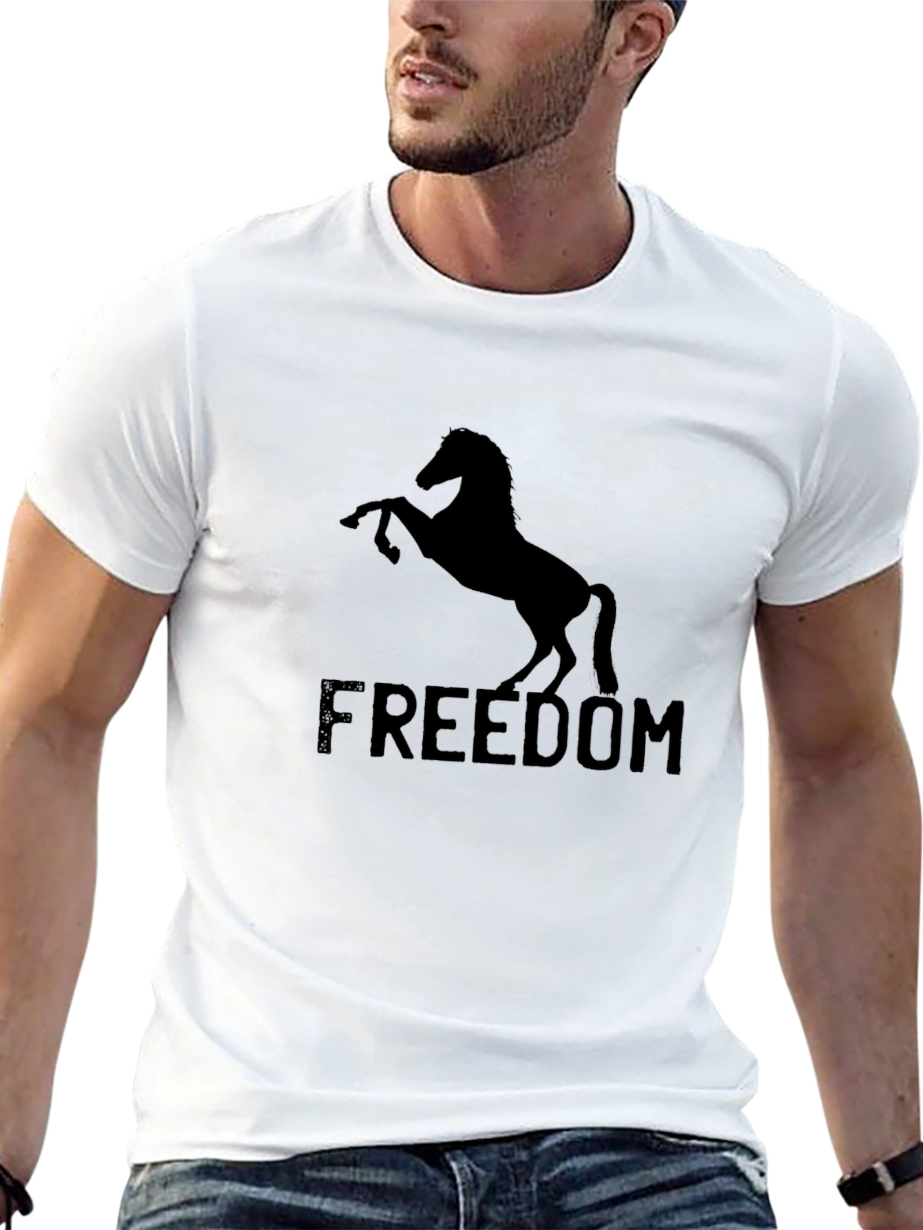 Freedom Horse Graphic T-Shirt