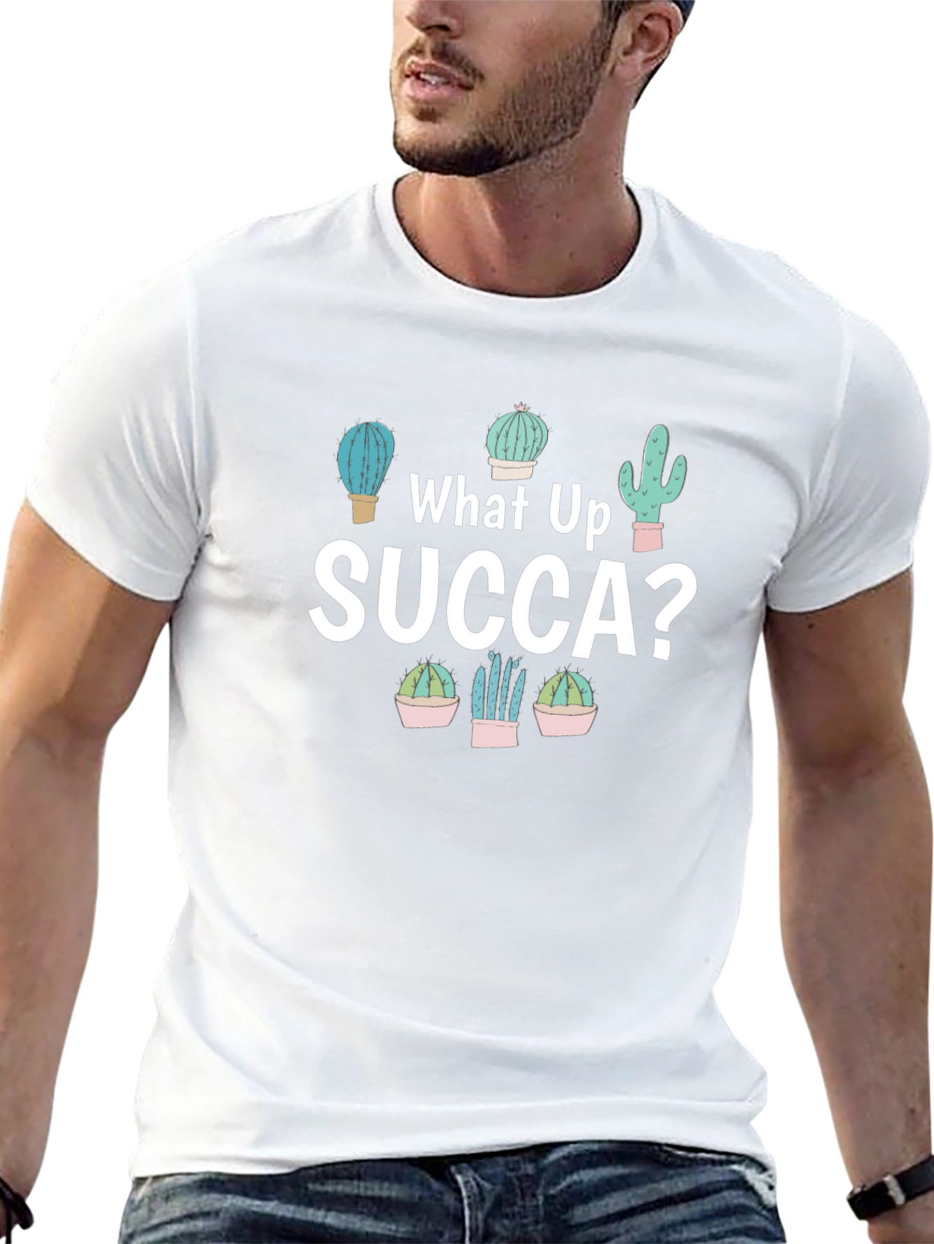 What Up SUCCA? Graphic T-Shirt - Cactus Lover