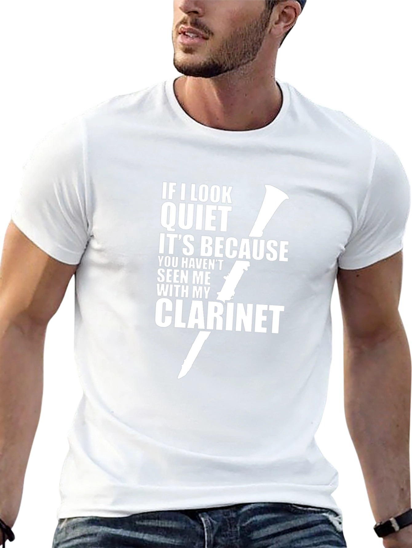 Funny Clarinet T-Shirt - If I look Quiet