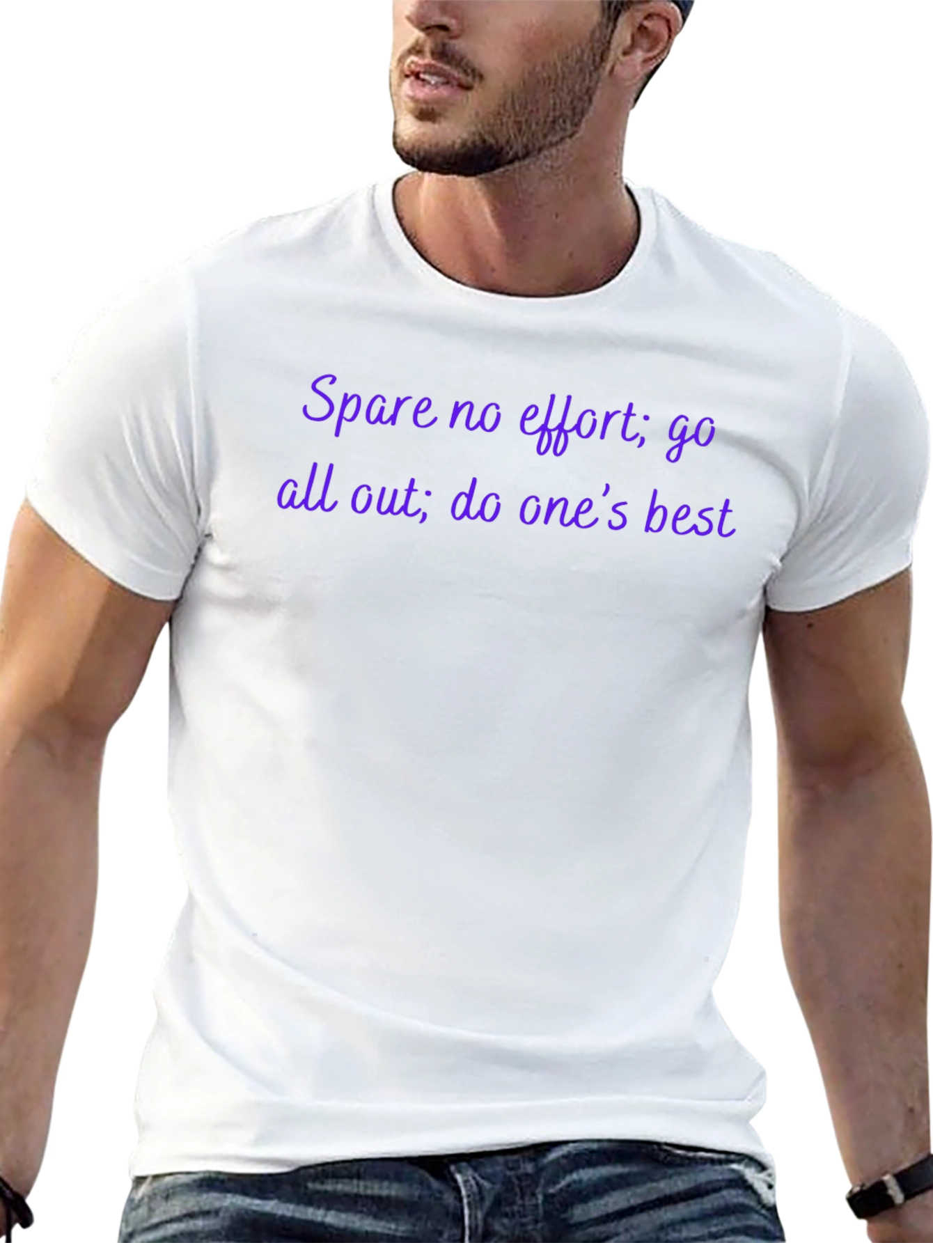 Motivational T-Shirt: Spare No Effort Black