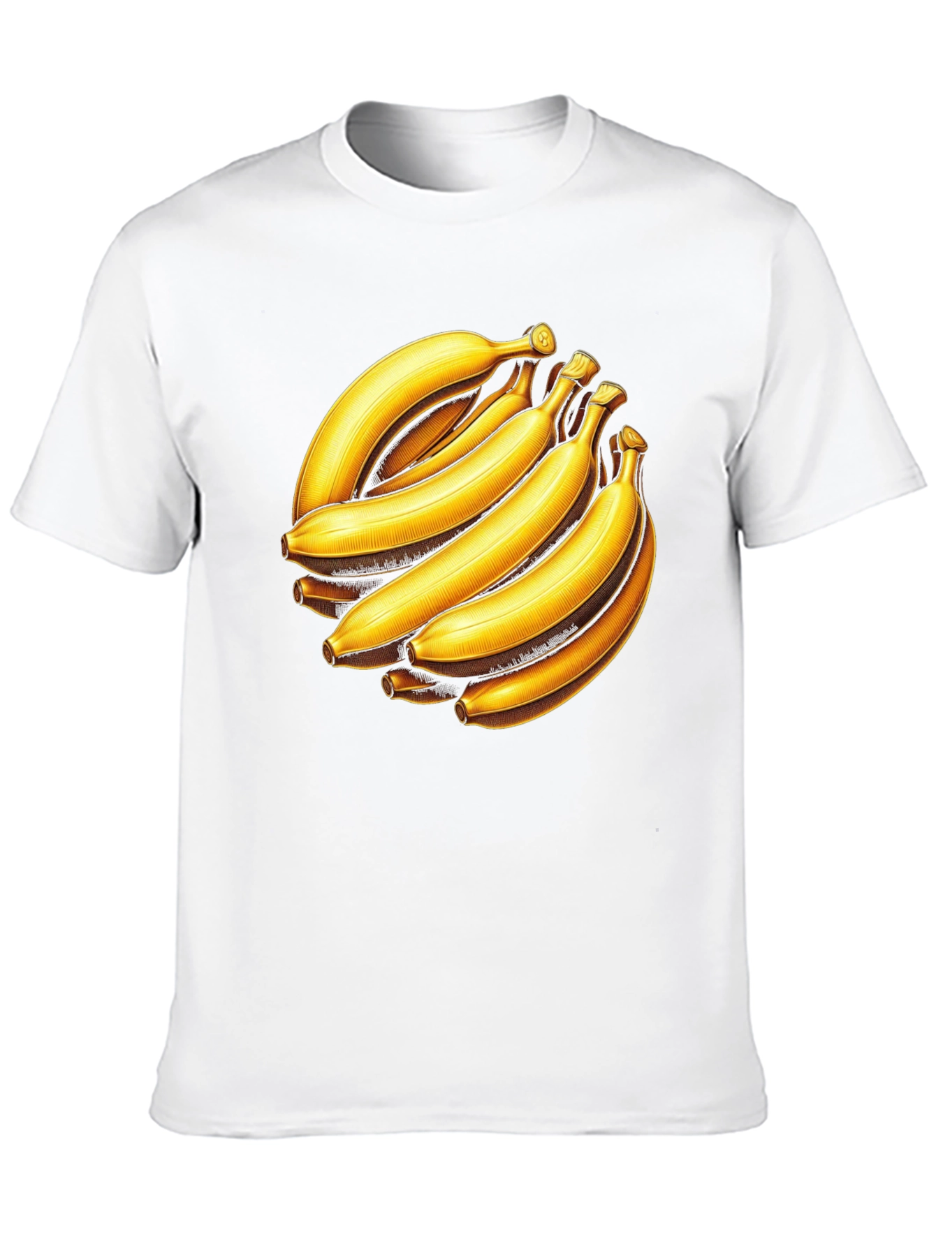 Banana Bunch Graphic Tee - Black Cotton Casual T-Shirt