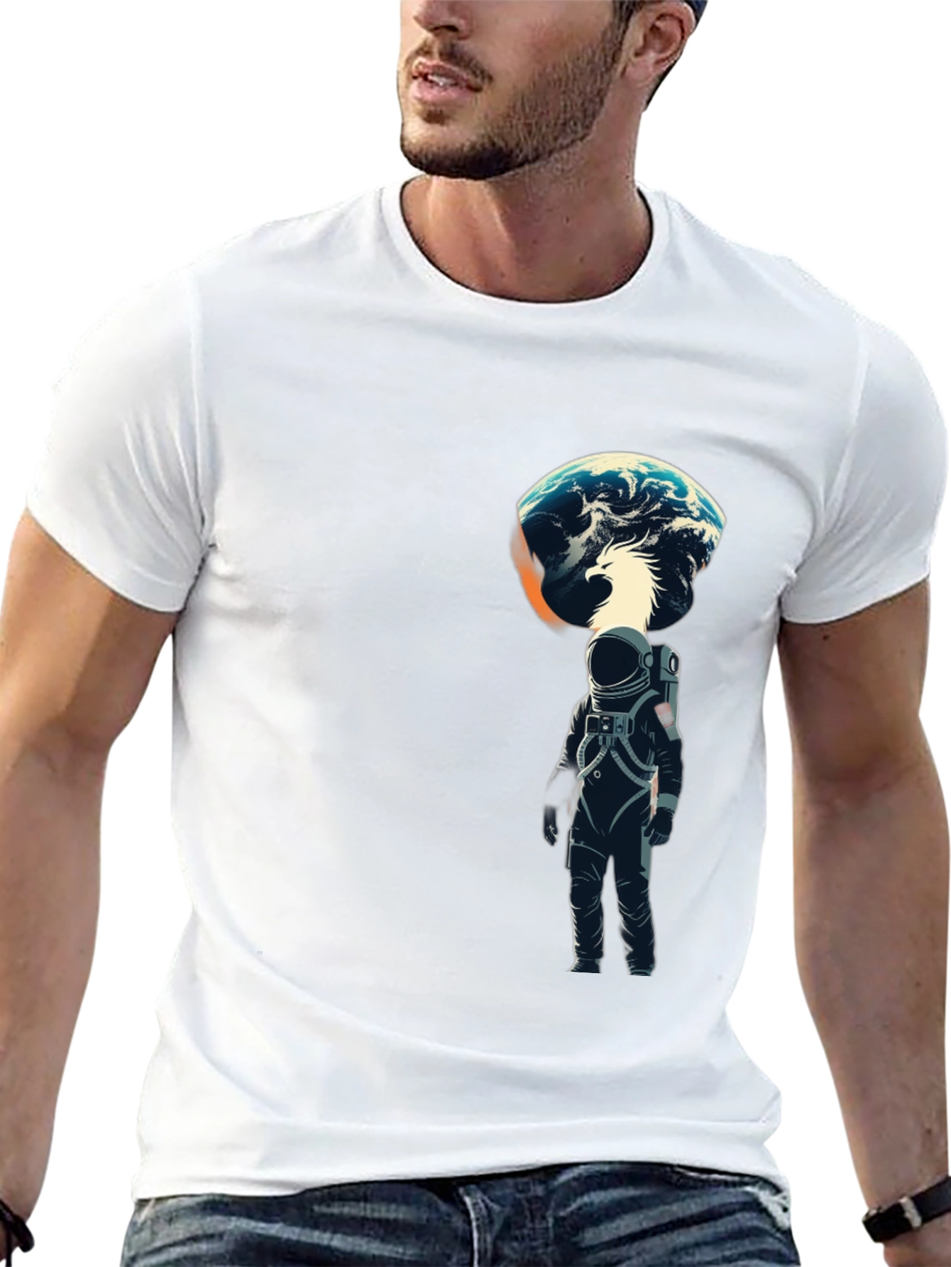 Astronaut & Phoenix Earth Graphic Tee