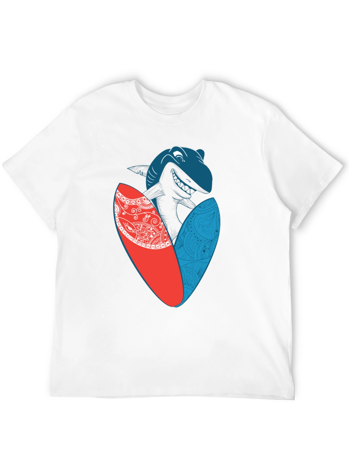 Shark Surfboard Graphic Tee - Cool Summer Style