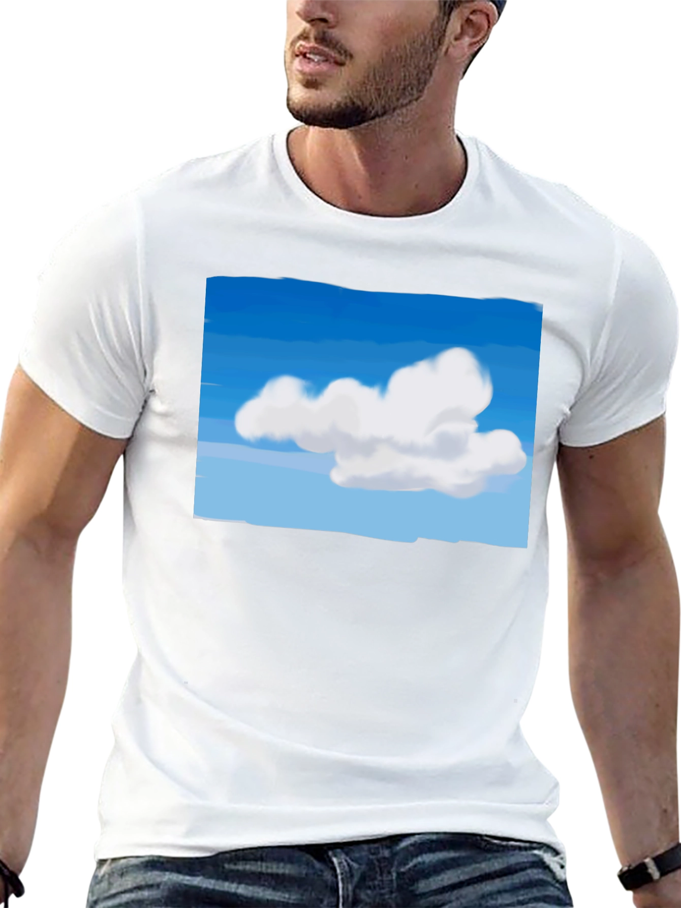 Cloudscape Graphic Tee - Cotton Comfort Unique Design