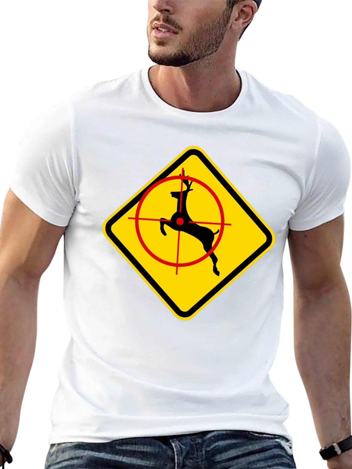 Deer Crossing Funny T-Shirt