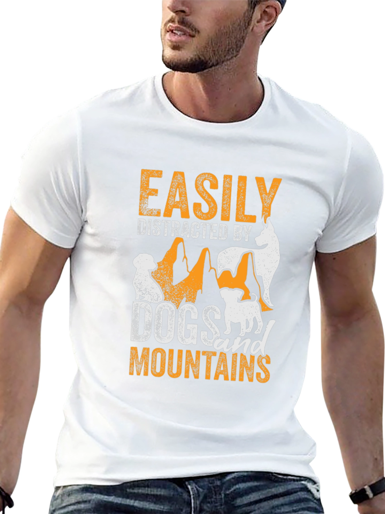 Easily Distracted by Dogs and Mountains T-Shirt