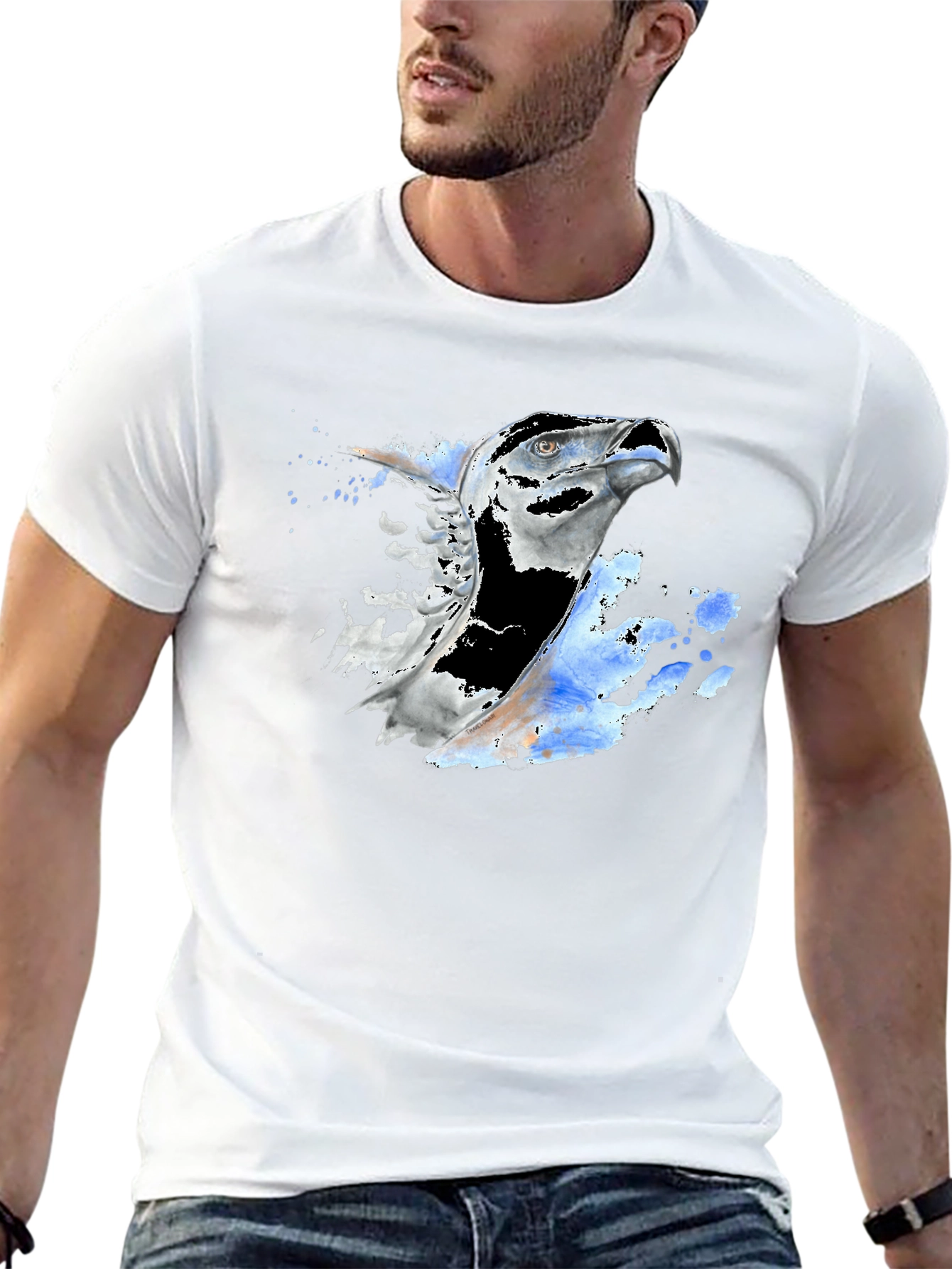Cool Eagle Graphic Black T-Shirt