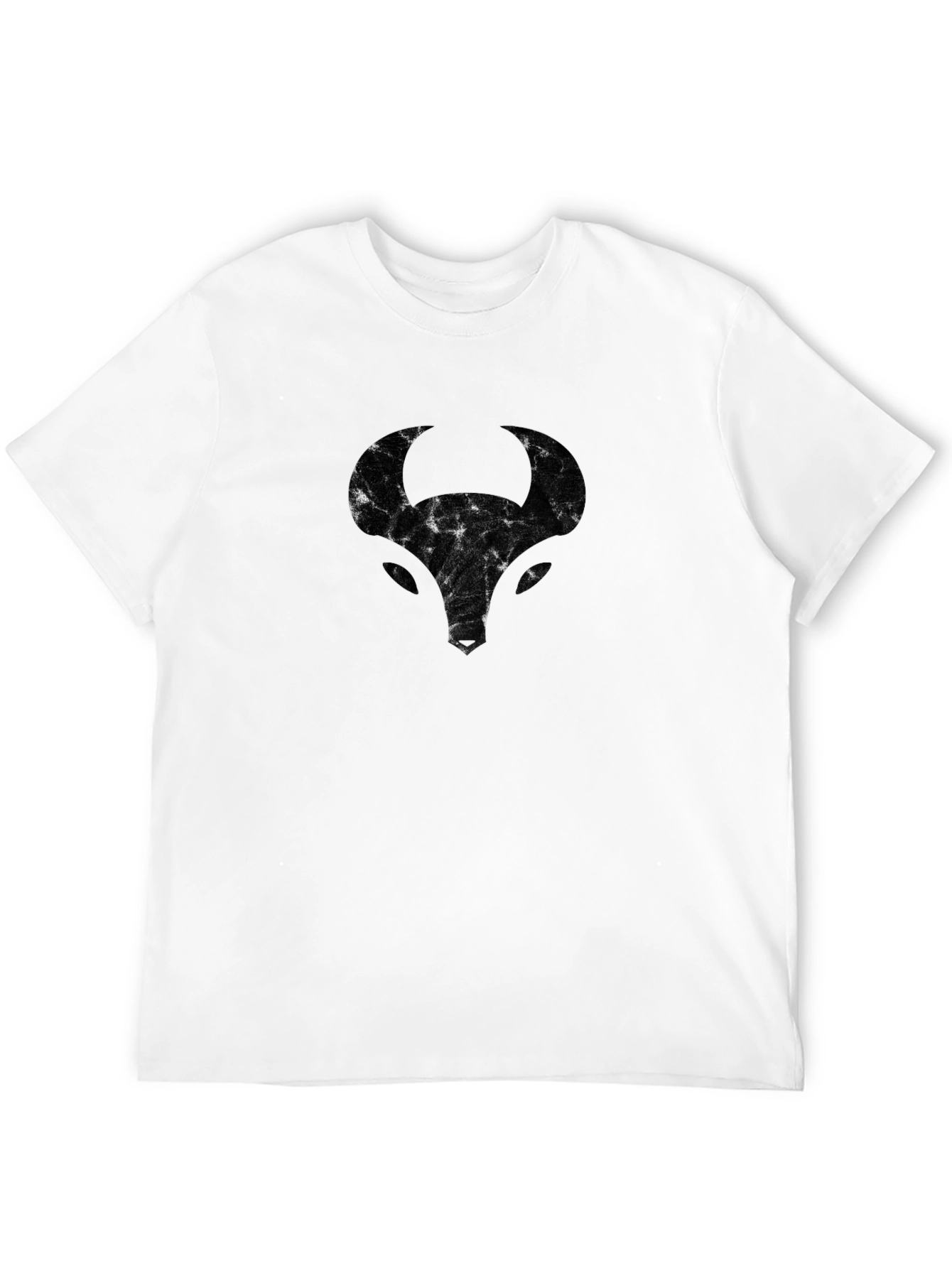 Abstract Bull Graphic Black Tee