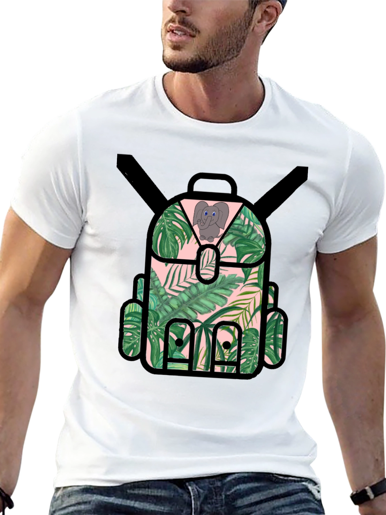 Tropical Backpack T-Shirt