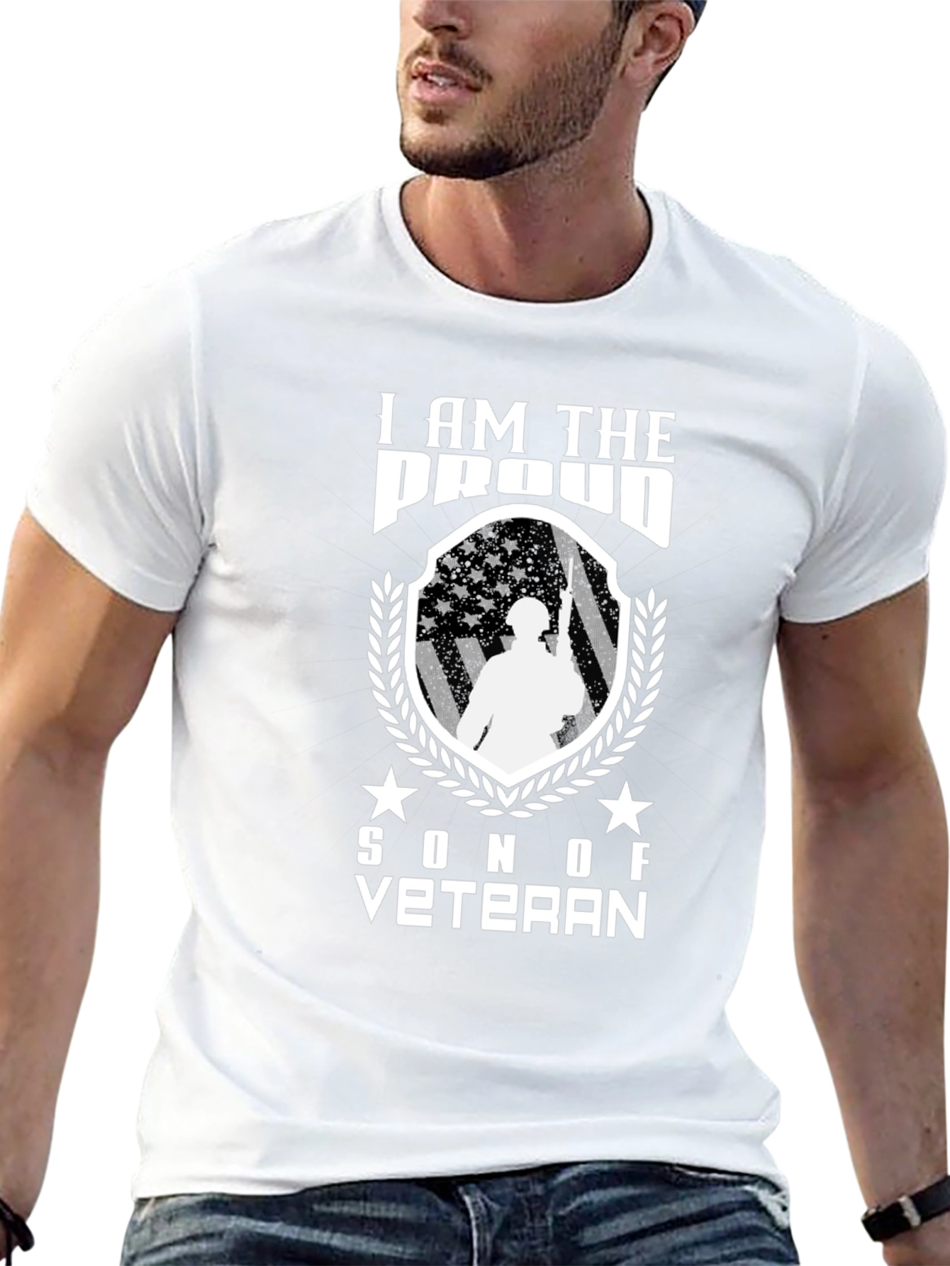 Proud Son of a Veteran Black T-Shirt