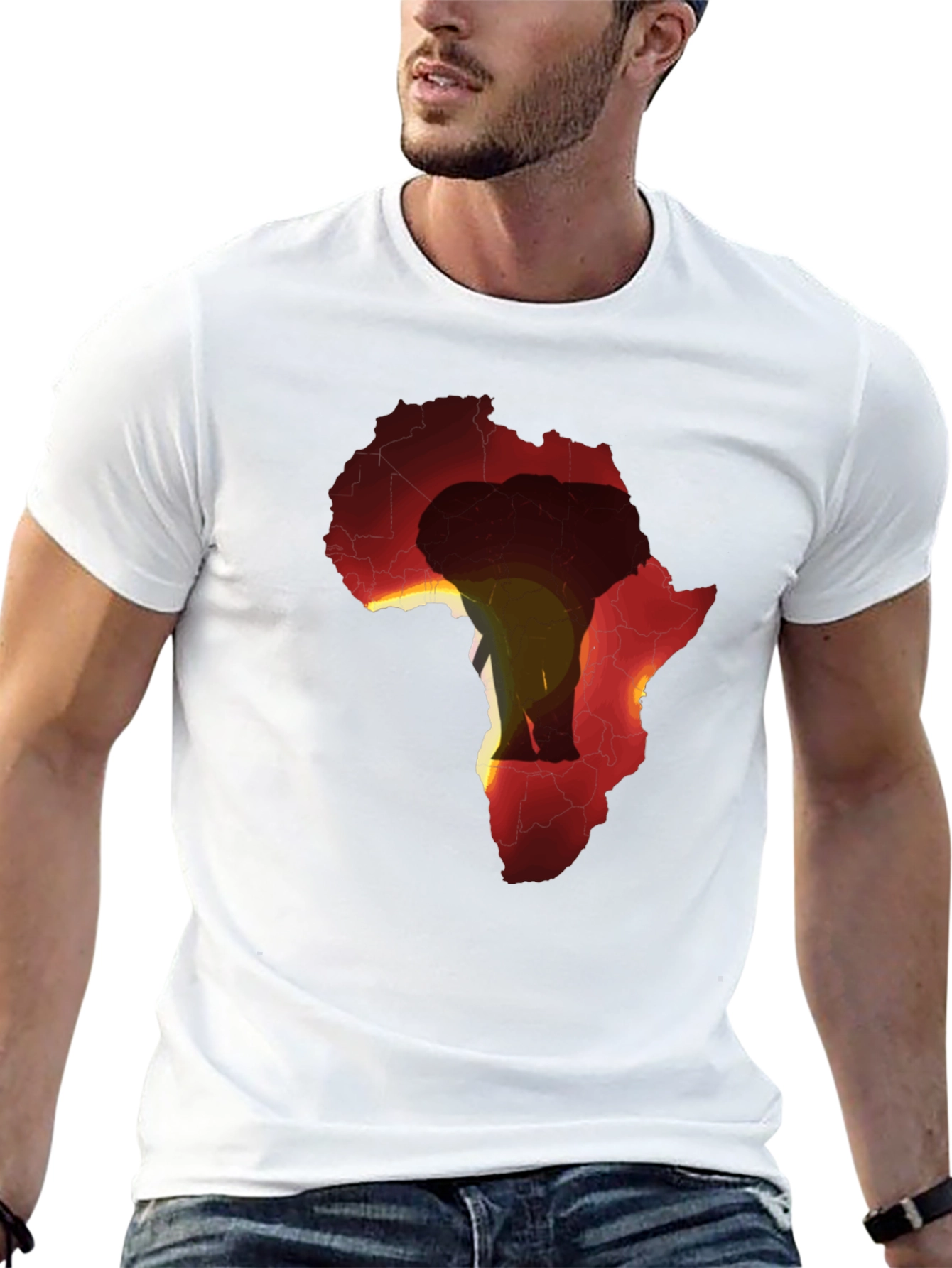 Africa Continent Elephant Graphic Tee