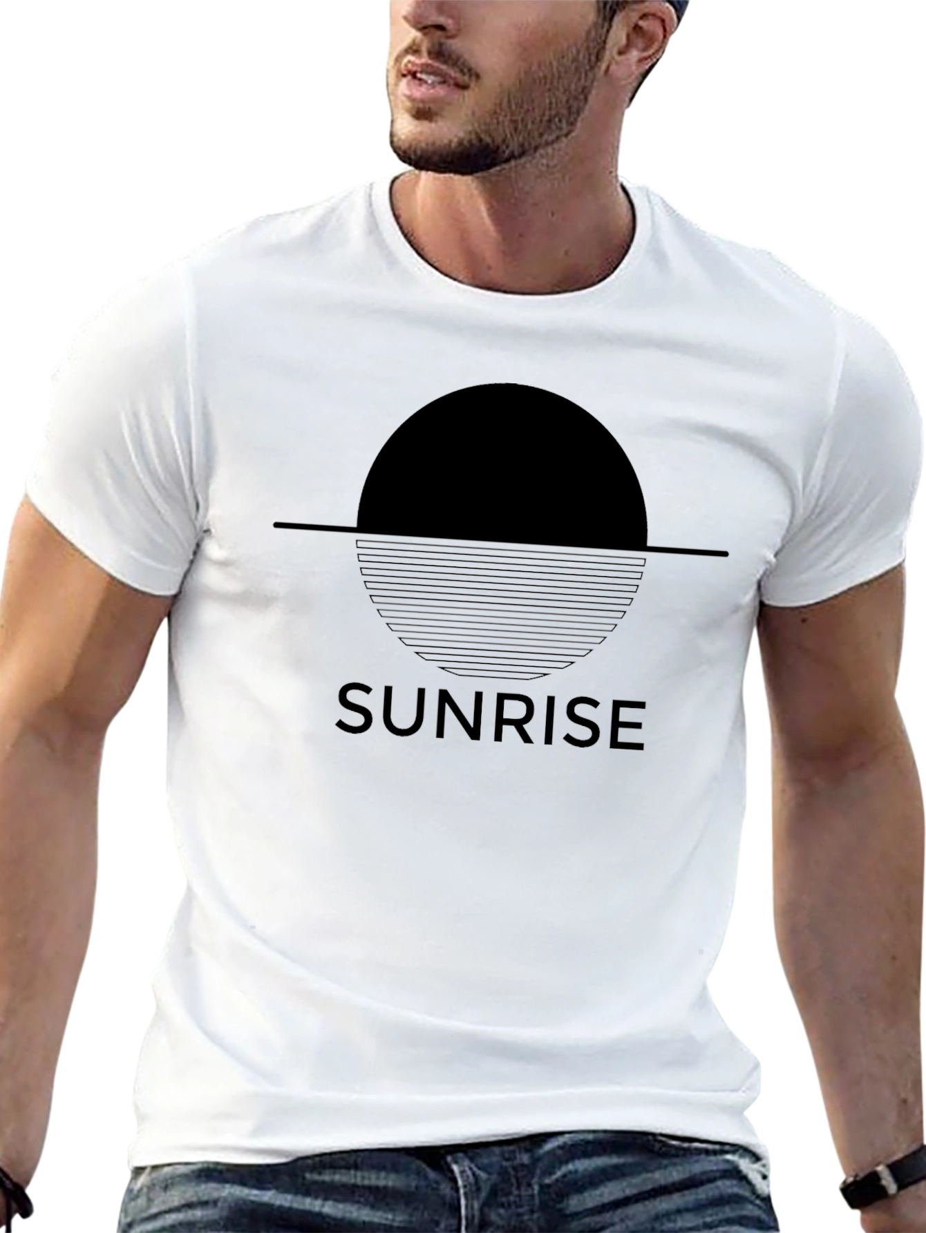 Minimalist Sunrise Graphic T-Shirt